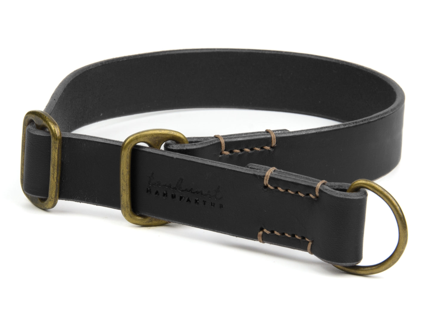 Zugstopp Lederhalsband 'Waldgeist' Schwarz Zugstopp Lederhalsband 'Waldgeist' Schwarz