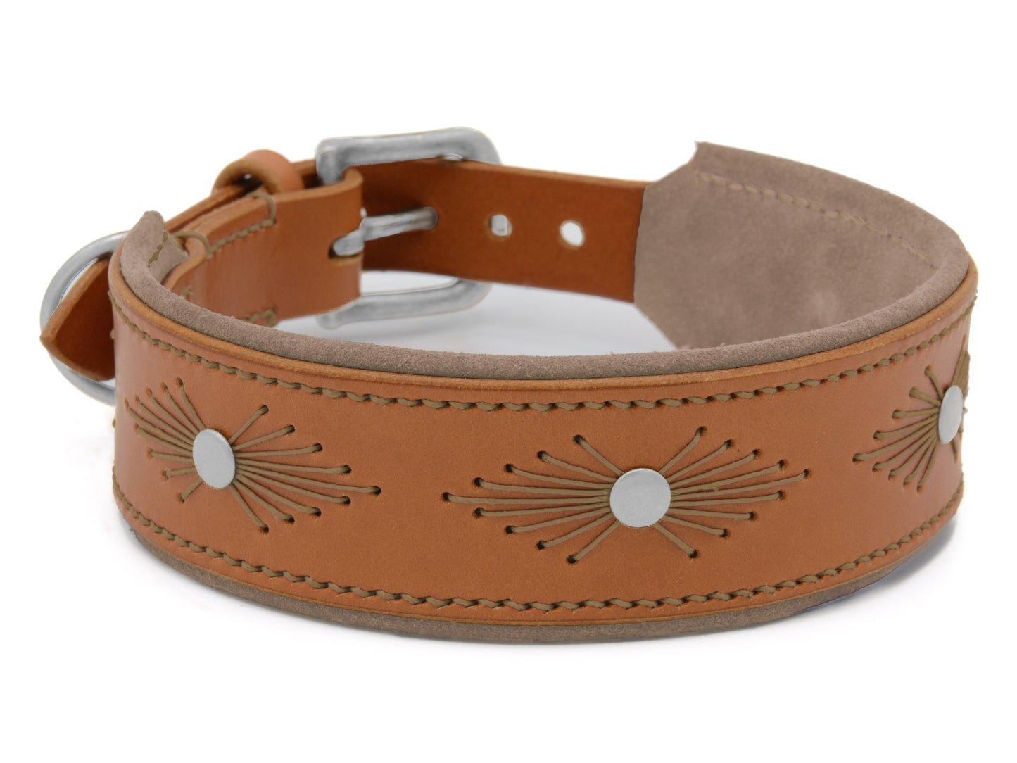 Lederhalsband 'Woodstock' Cognac Lederhalsband 'Woodstock' Cognac