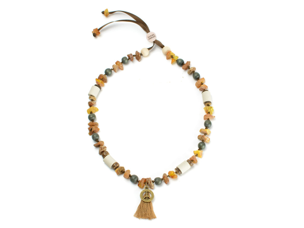 Bernsteinkette Rosari Moosgrün Bernsteinkette Rosari Moosgrün