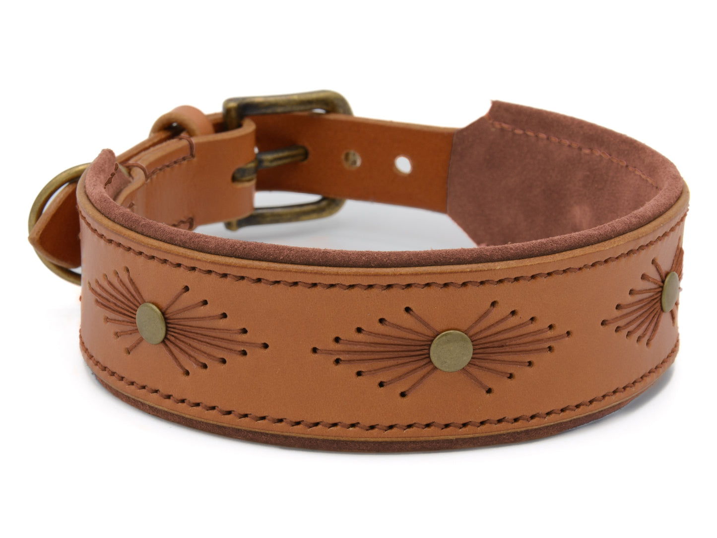 Lederhalsband 'Woodstock' Cognac Lederhalsband 'Woodstock' Cognac