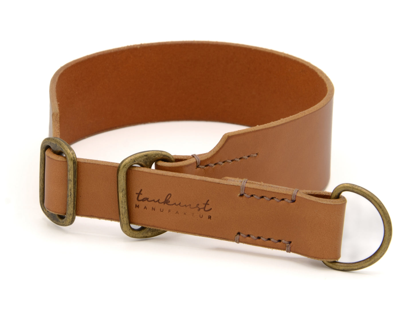 Zugstopp Lederhalsband 'Waldgeist' Cognac Zugstopp Lederhalsband 'Waldgeist' Cognac