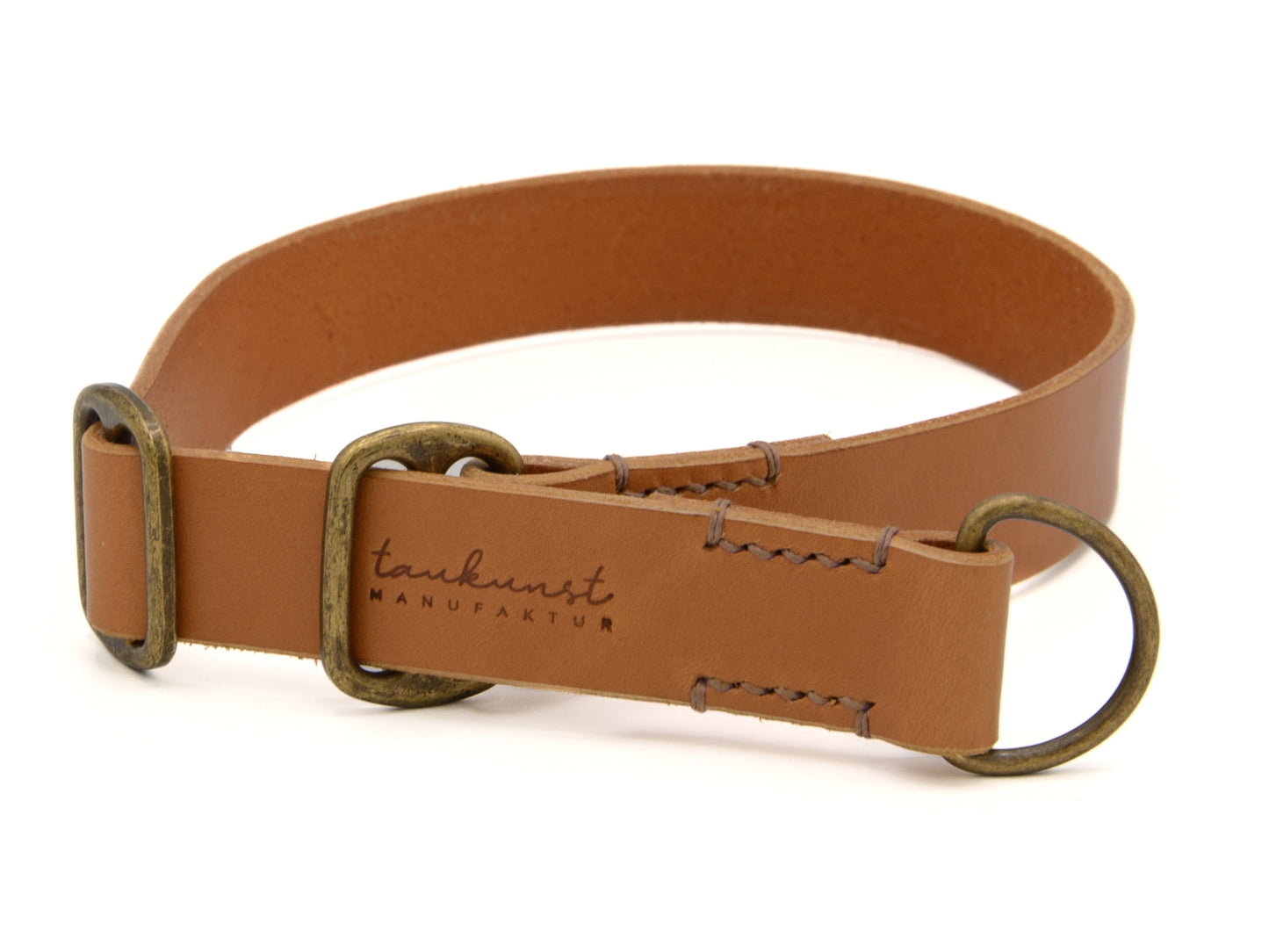 Zugstopp Lederhalsband 'Waldgeist' Cognac Zugstopp Lederhalsband 'Waldgeist' Cognac