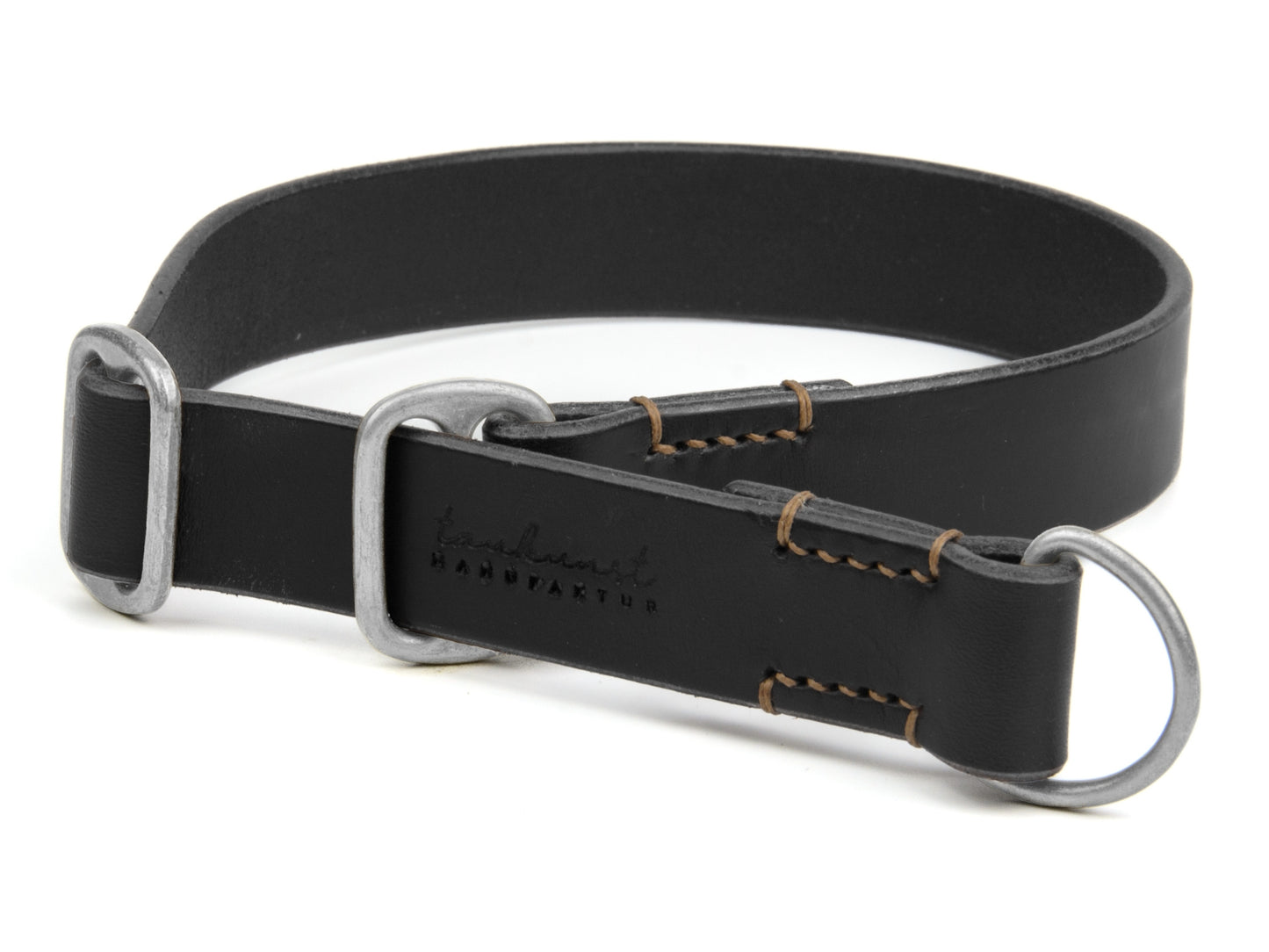 Zugstopp Lederhalsband 'Waldgeist' Schwarz Zugstopp Lederhalsband 'Waldgeist' Schwarz