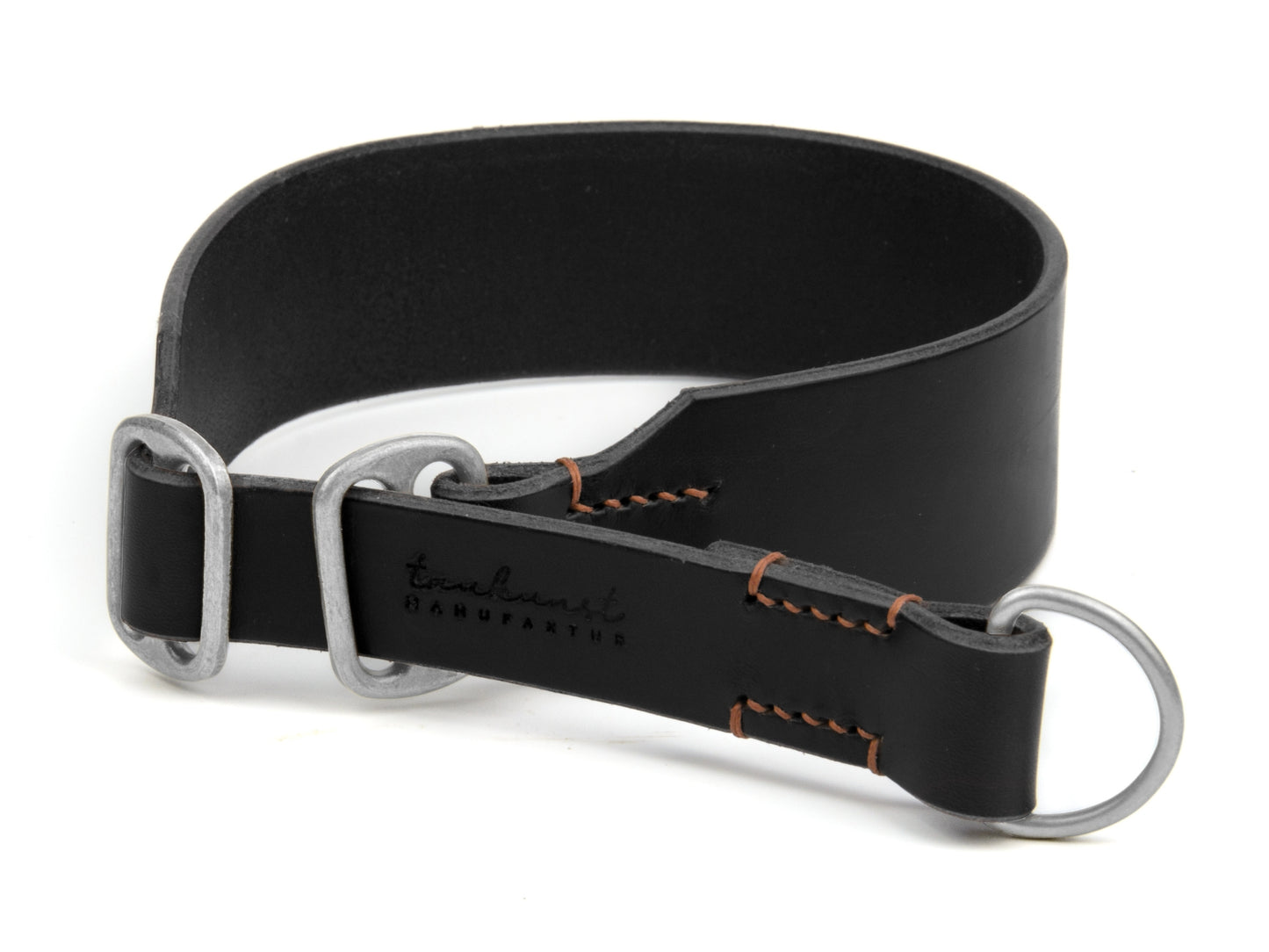 Zugstopp Lederhalsband 'Waldgeist' Schwarz Zugstopp Lederhalsband 'Waldgeist' Schwarz