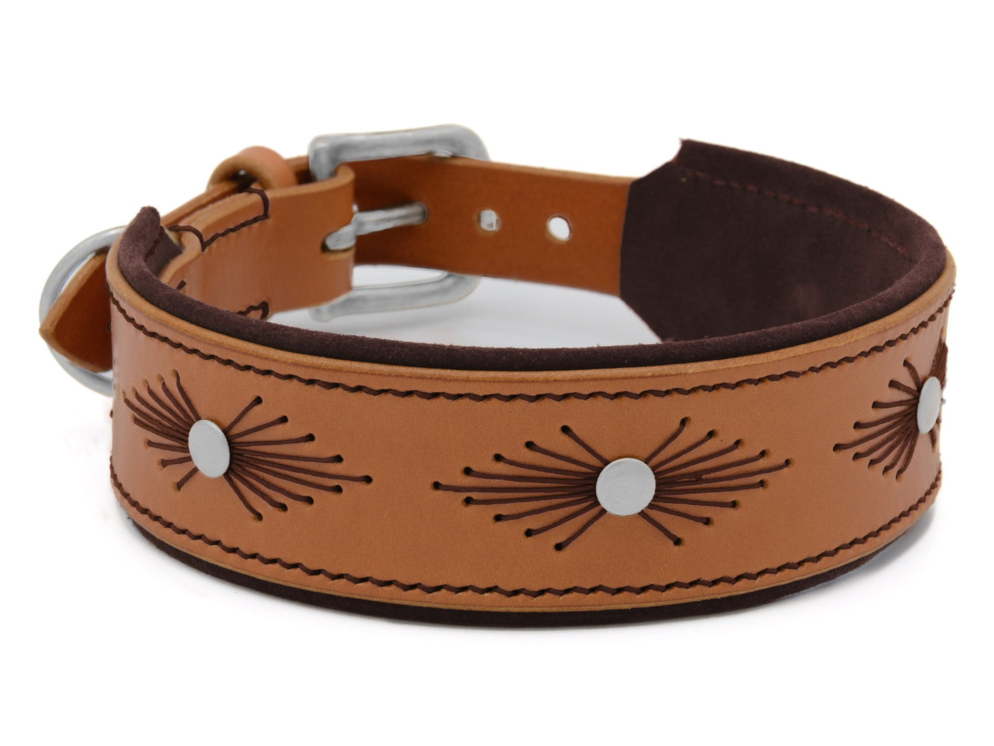 Lederhalsband 'Woodstock' Cognac Lederhalsband 'Woodstock' Cognac