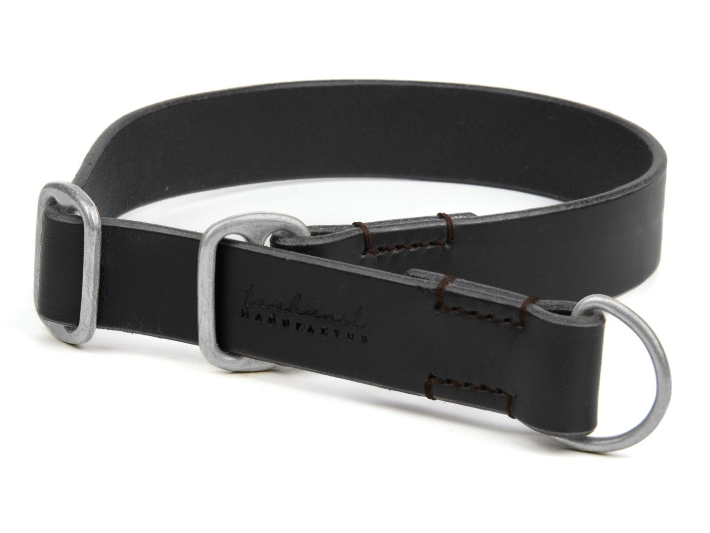 Zugstopp Lederhalsband 'Waldgeist' Schwarz Zugstopp Lederhalsband 'Waldgeist' Schwarz