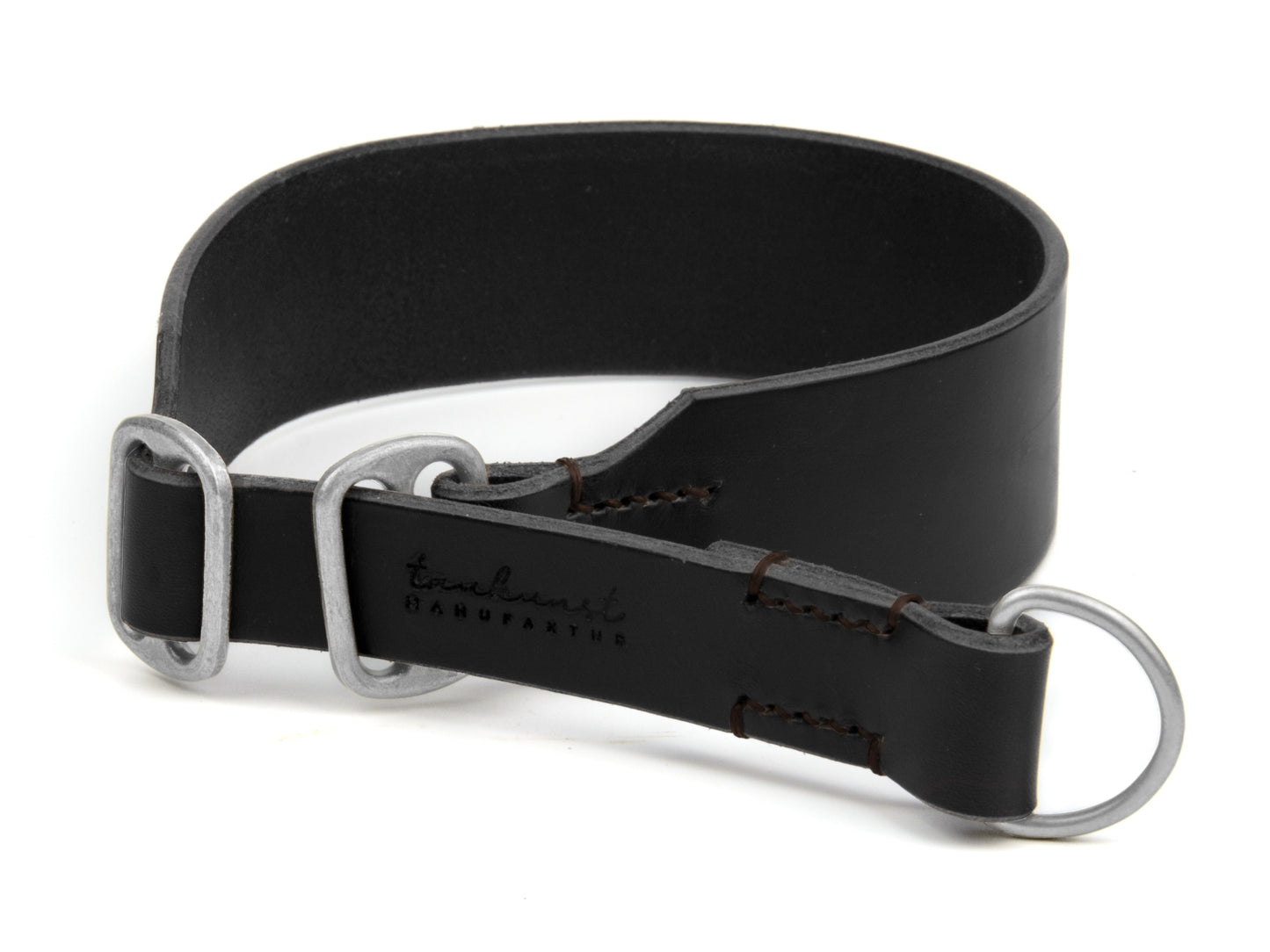 Zugstopp Lederhalsband 'Waldgeist' Schwarz Zugstopp Lederhalsband 'Waldgeist' Schwarz