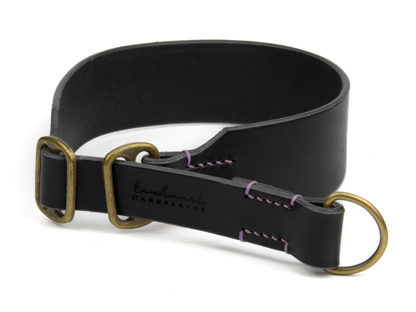 Zugstopp Lederhalsband 'Waldgeist' Schwarz Zugstopp Lederhalsband 'Waldgeist' Schwarz