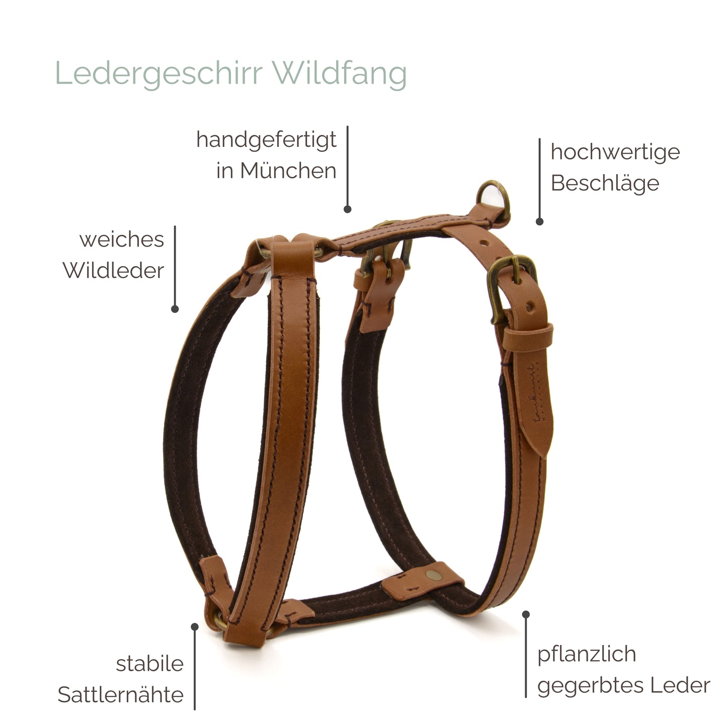 Ledergeschirr 'Wildfang' Camel Ledergeschirr 'Wildfang' Camel