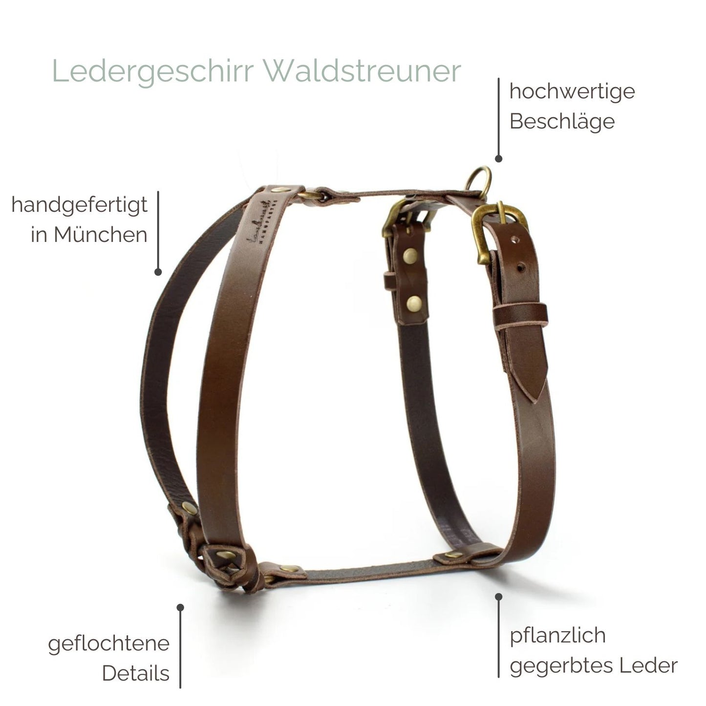 Ledergeschirr 'Waldstreuner' Dunkelbraun Ledergeschirr 'Waldstreuner' Dunkelbraun