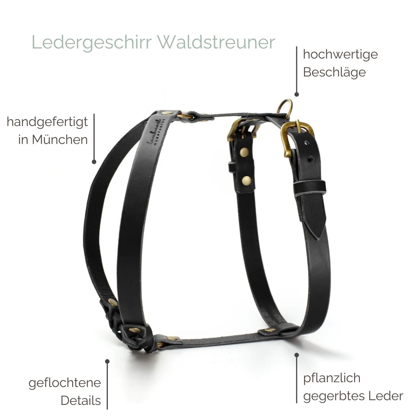 Ledergeschirr 'Waldstreuner' Schwarz Ledergeschirr 'Waldstreuner' Schwarz