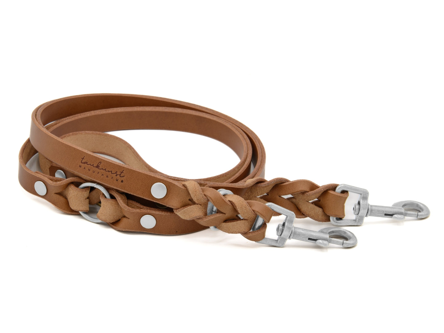 Lederleine für Hunde aus Rindsleder in Camel Hundeleine aus Leder - Lederleine für Hunde aus Rindsleder in Camel