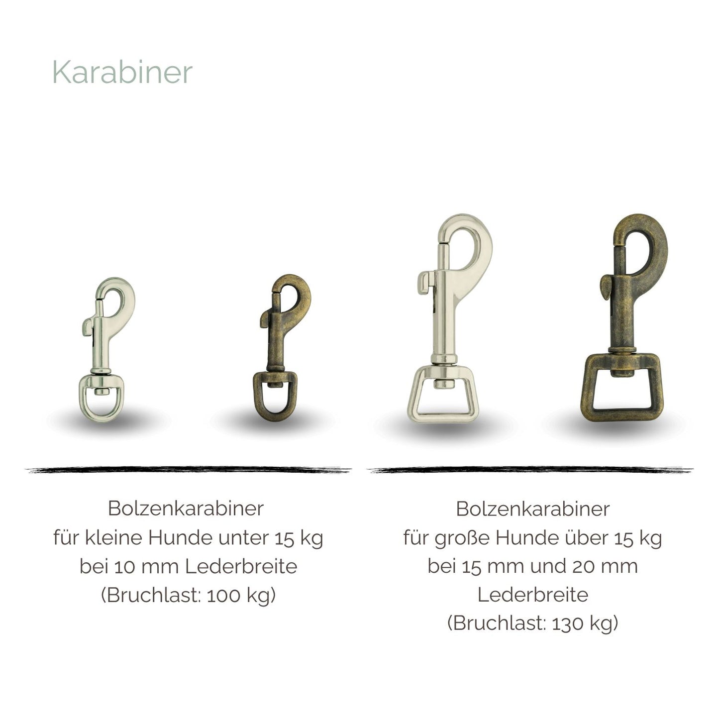 Lederleine für Hunde Karabiner Hundeleine aus Leder - Lederleine für Hunde Karabiner