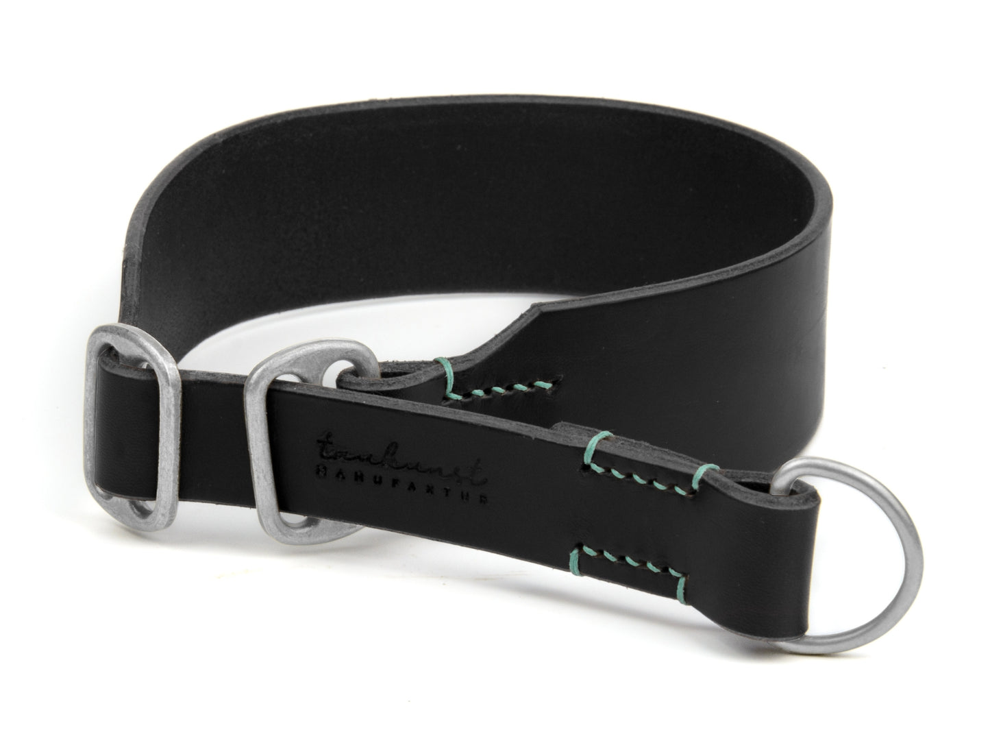Zugstopp Lederhalsband 'Waldgeist' Schwarz Zugstopp Lederhalsband 'Waldgeist' Schwarz