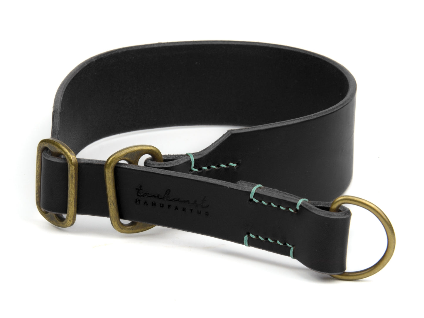 Zugstopp Lederhalsband 'Waldgeist' Schwarz Zugstopp Lederhalsband 'Waldgeist' Schwarz