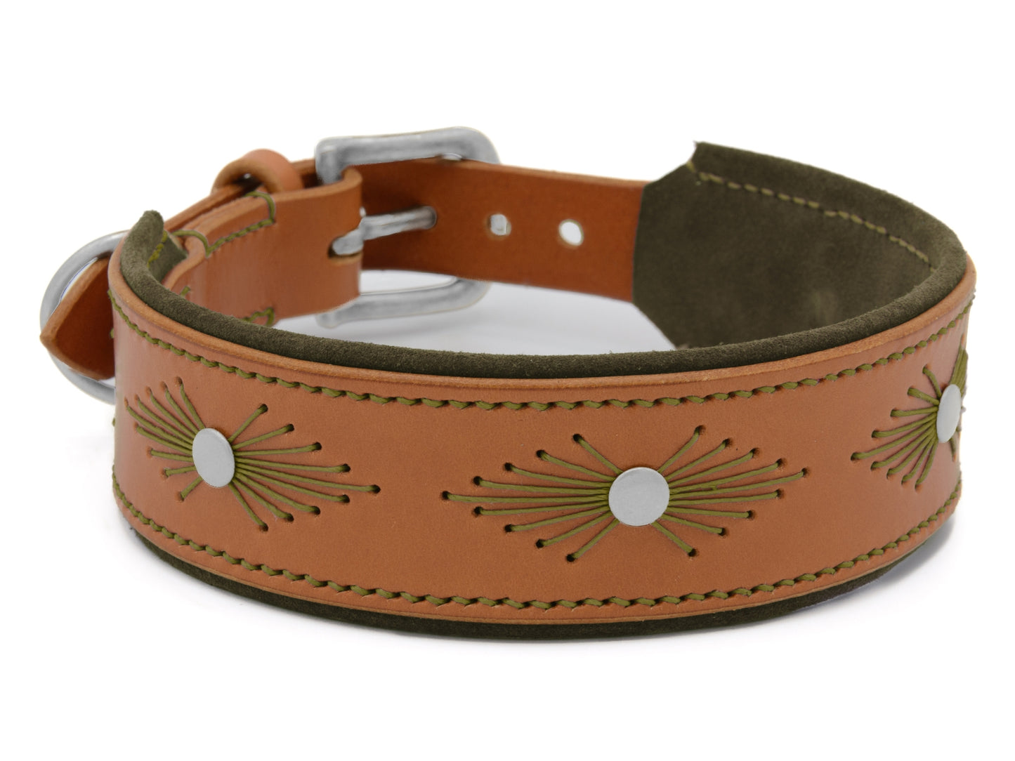 Lederhalsband 'Woodstock' Cognac Lederhalsband 'Woodstock' Cognac