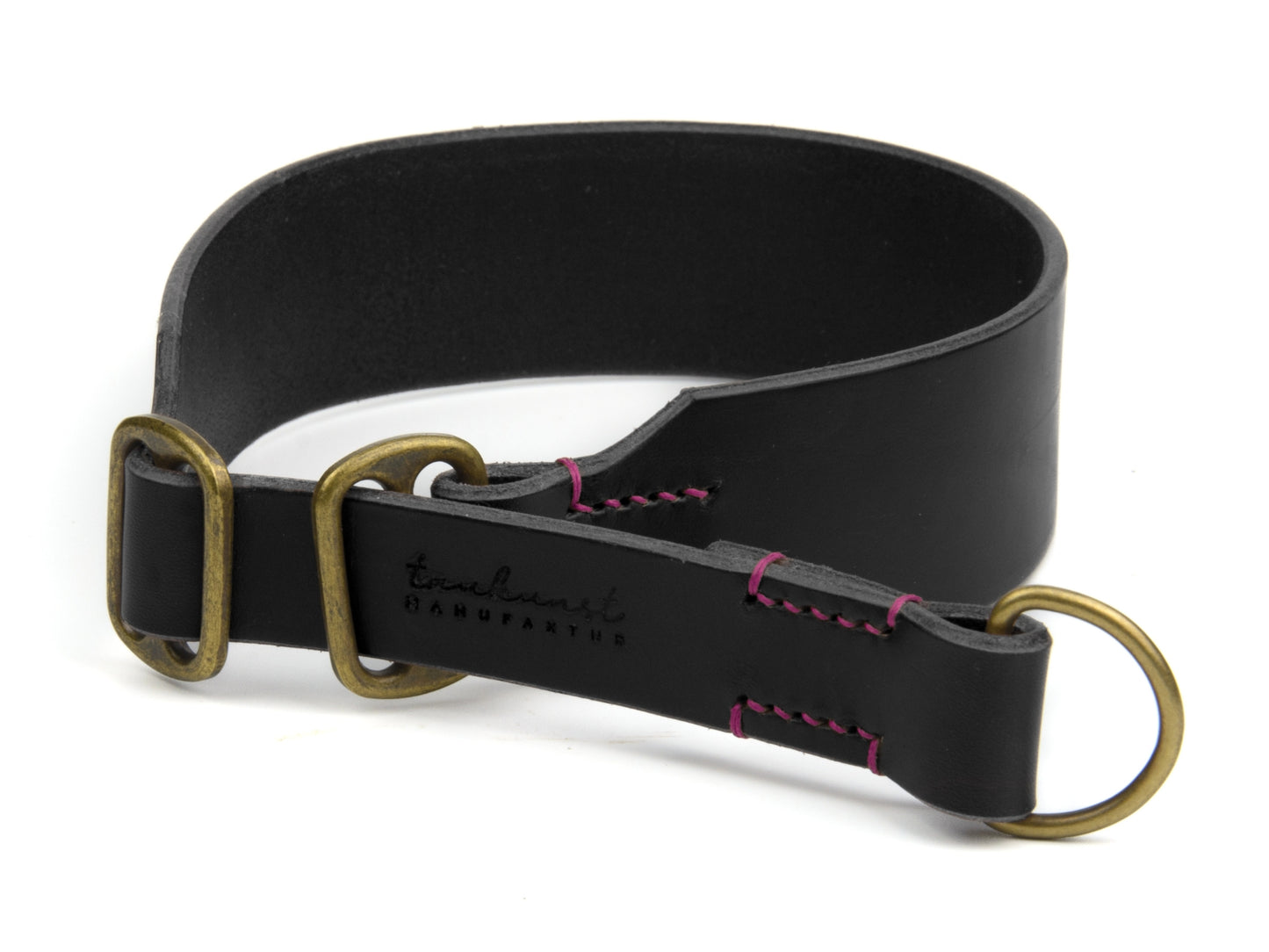 Zugstopp Lederhalsband 'Waldgeist' Schwarz Zugstopp Lederhalsband 'Waldgeist' Schwarz