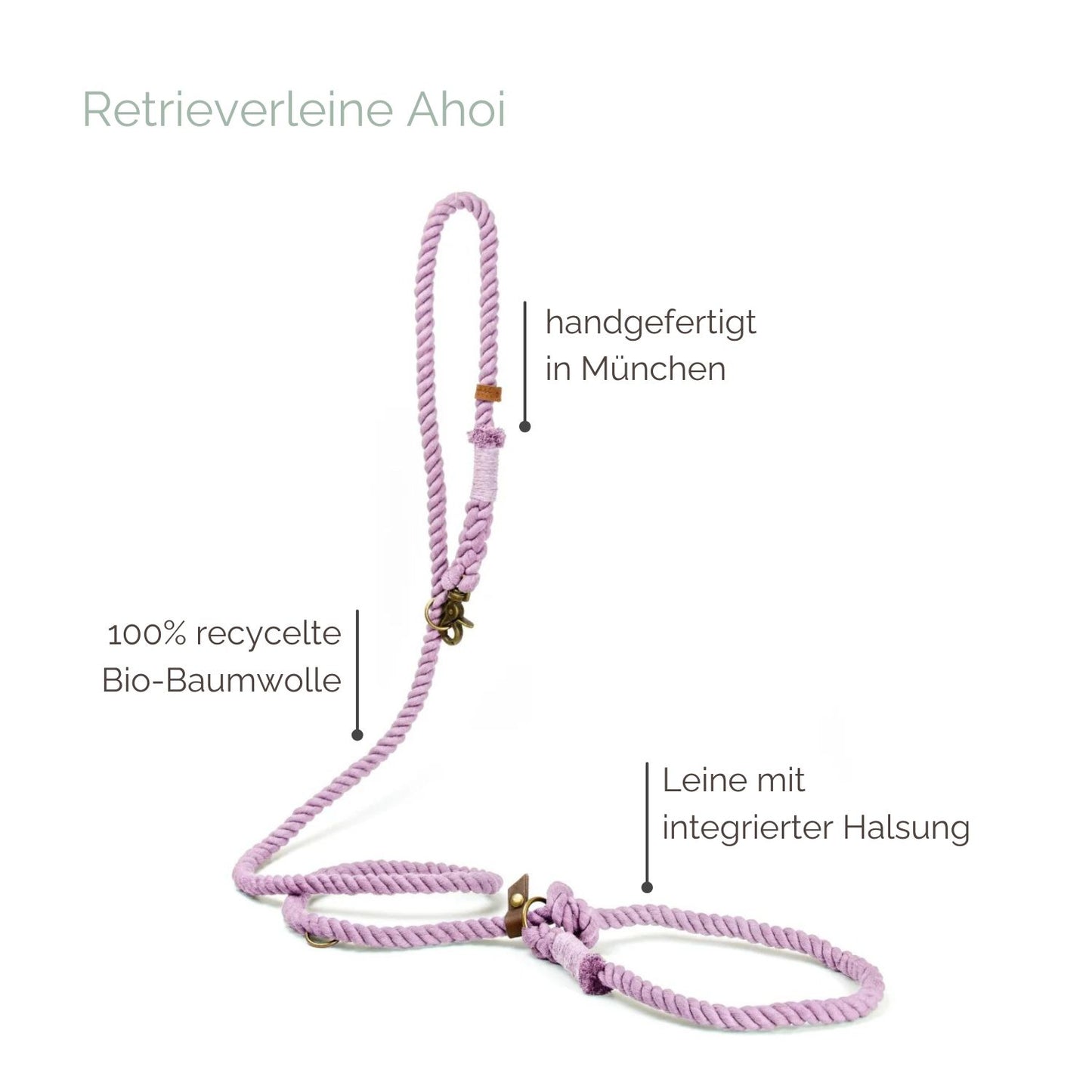 Retrieverleine Tau 'Ahoi' Lavendel Retrieverleine Tau 'Ahoi' Lavendel
