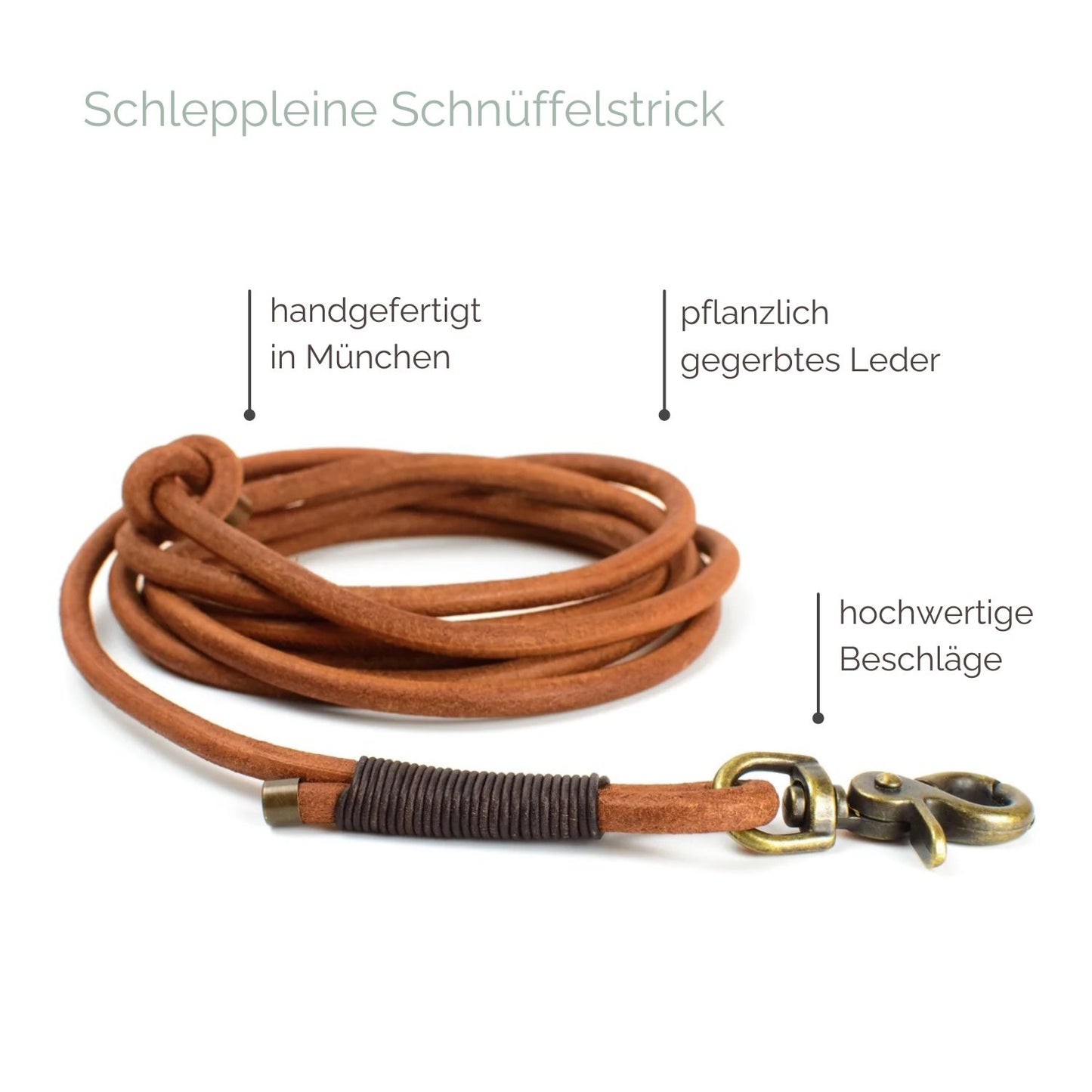Schleppleine 'Schnüffelstrick' Braun Schleppleine 'Schnüffelstrick' Braun