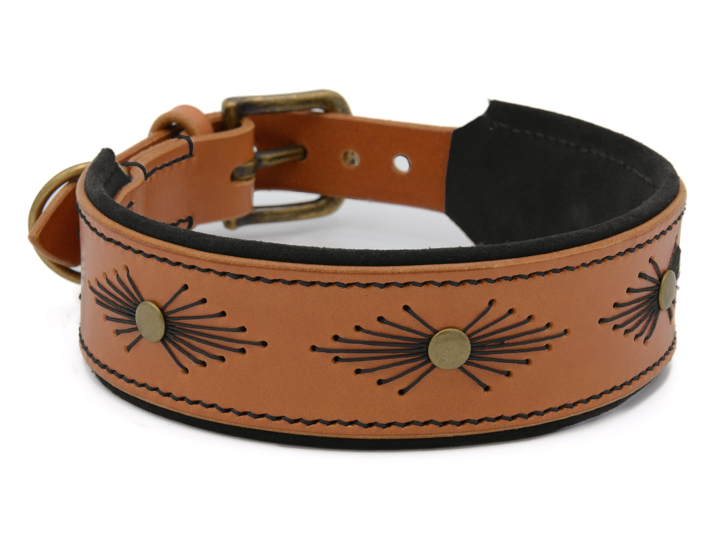 Lederhalsband 'Woodstock' Cognac Lederhalsband 'Woodstock' Cognac