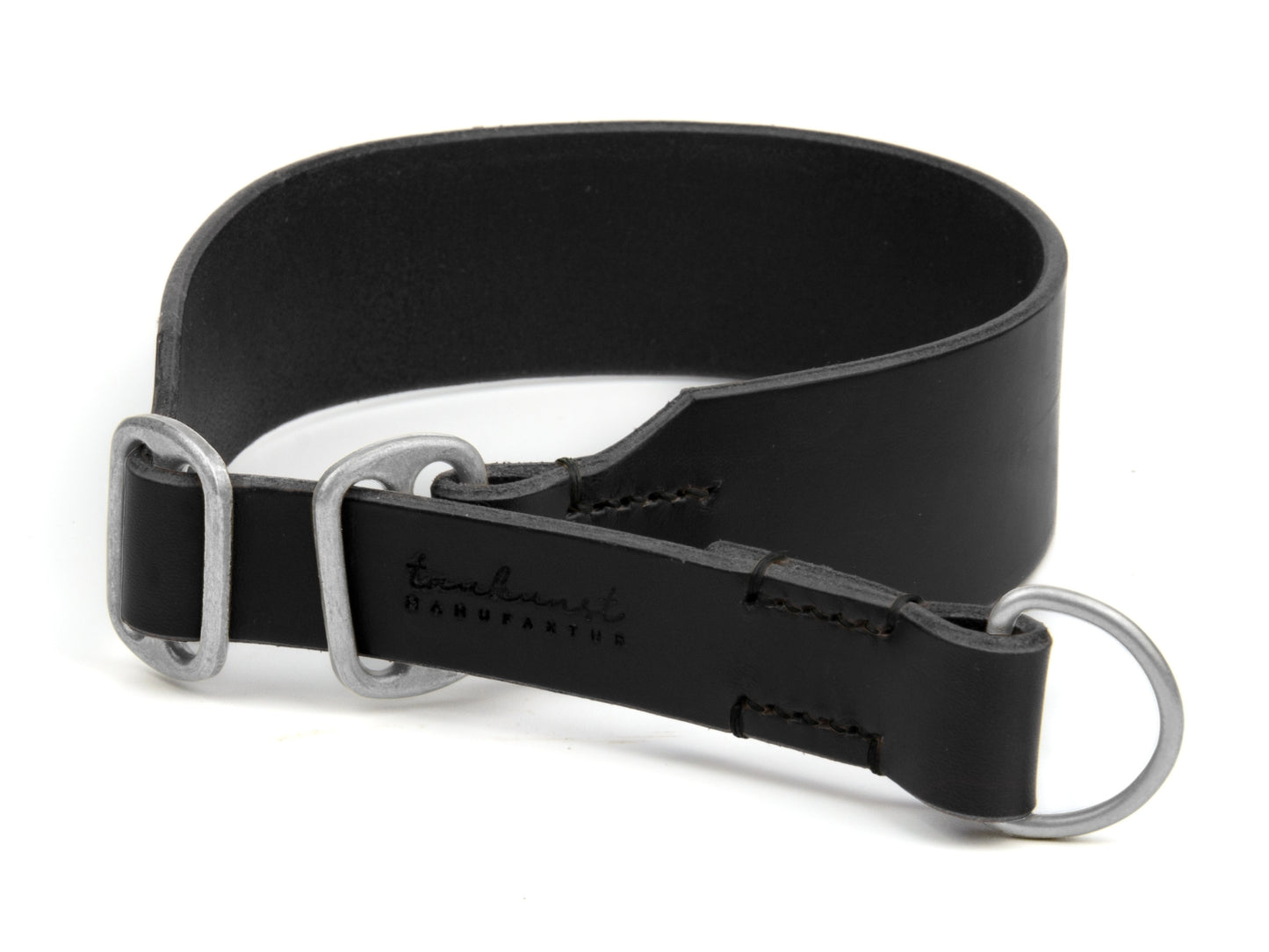 Zugstopp Lederhalsband 'Waldgeist' Schwarz Zugstopp Lederhalsband 'Waldgeist' Schwarz