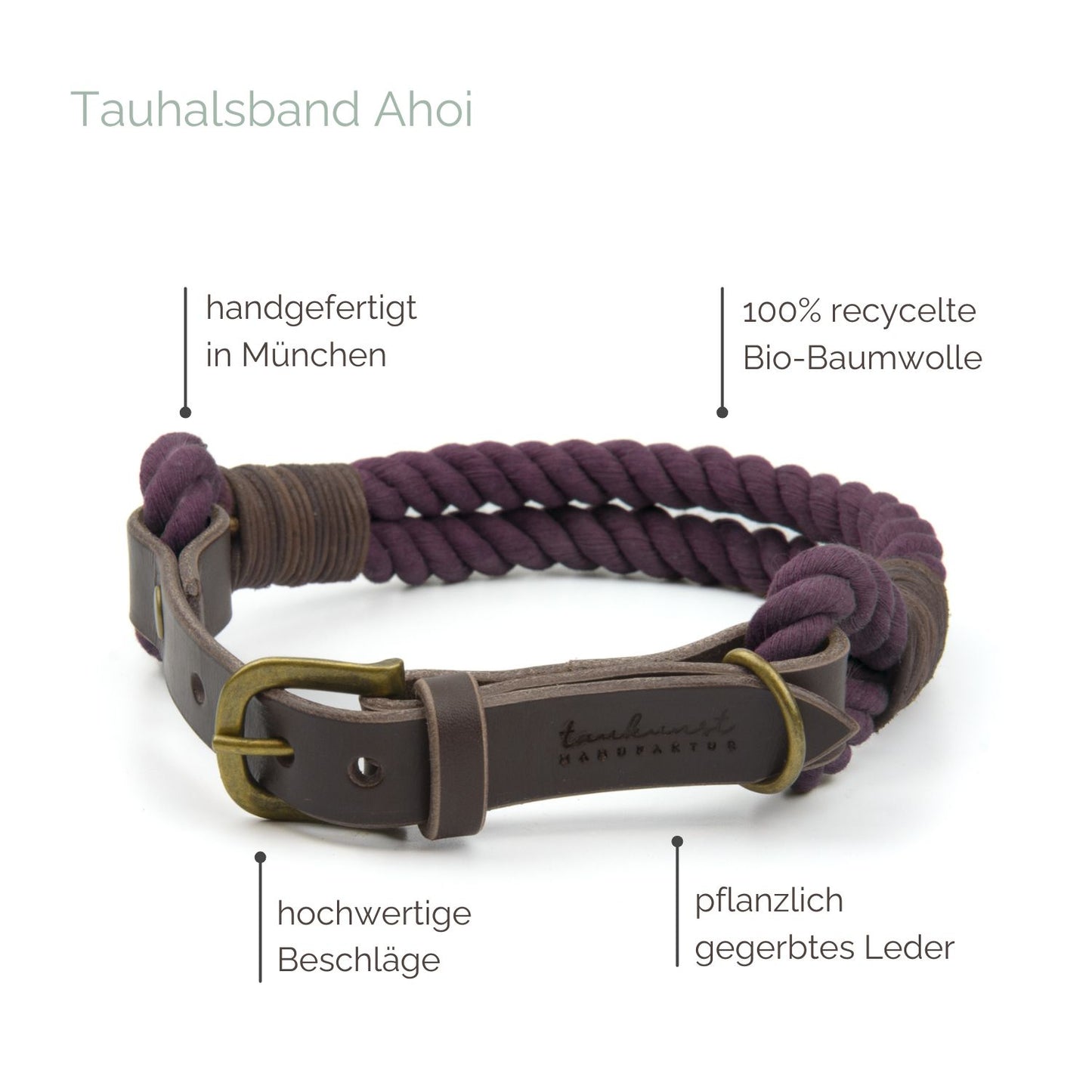 Tauhalsband 'Ahoi‘ Bordeaux Tauhalsband 'Ahoi‘ Bordeaux