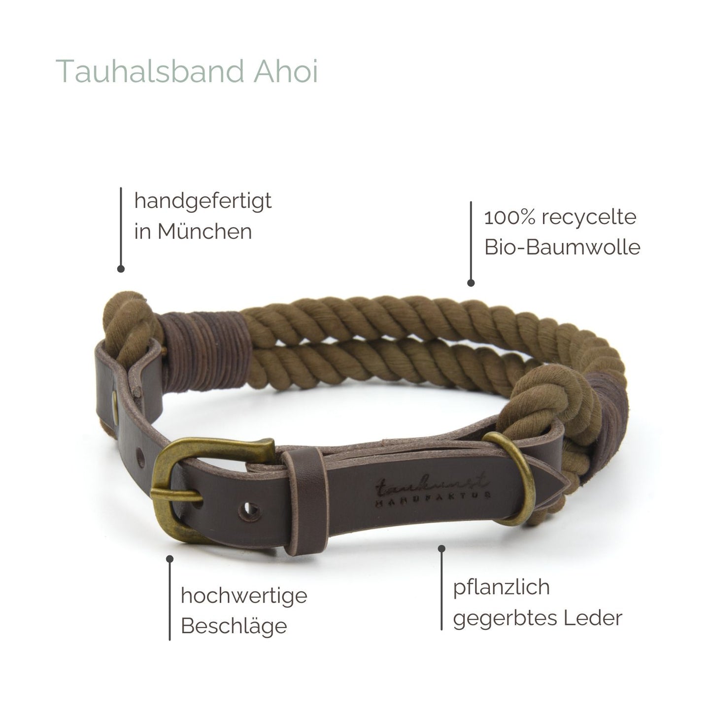 Tauhalsband 'Ahoi' Braun Tauhalsband 'Ahoi' Braun