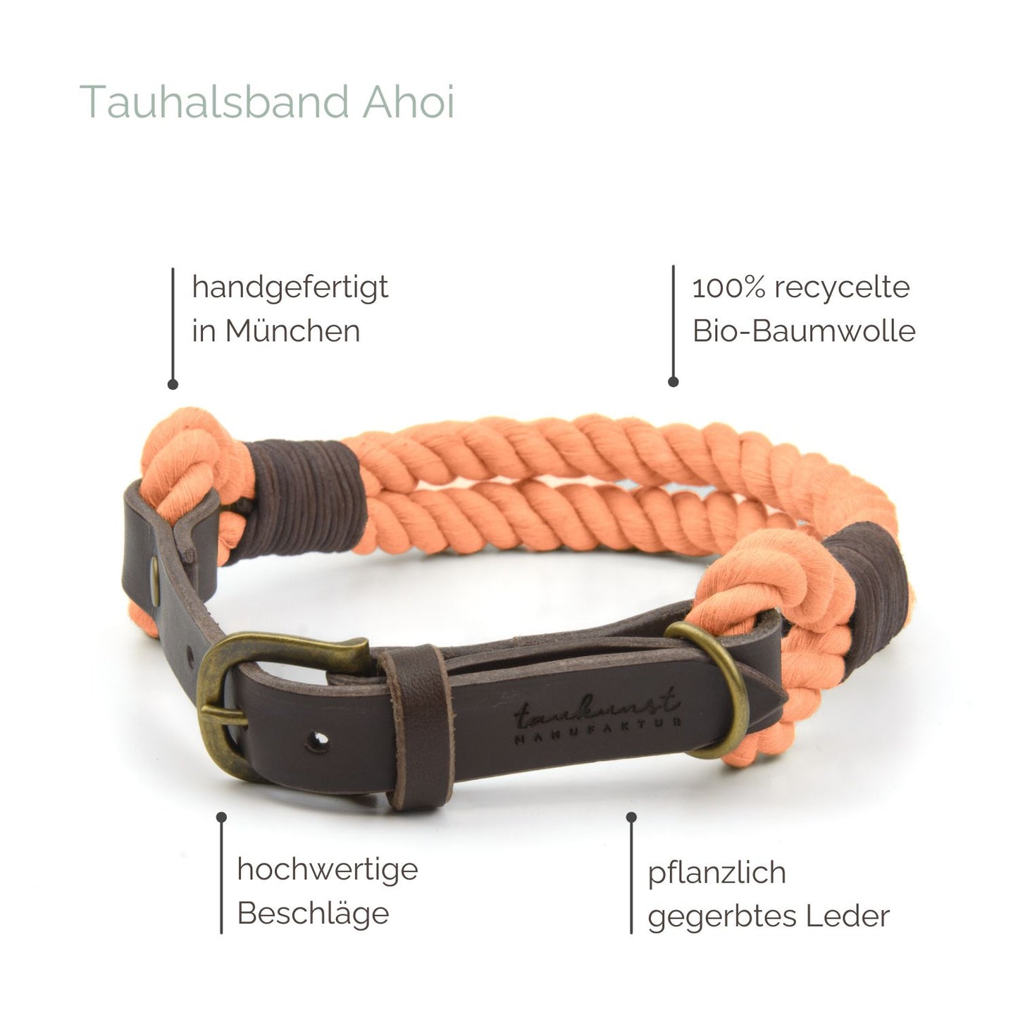 Tauhalsband 'Ahoi' Peach Tauhalsband 'Ahoi' Peach