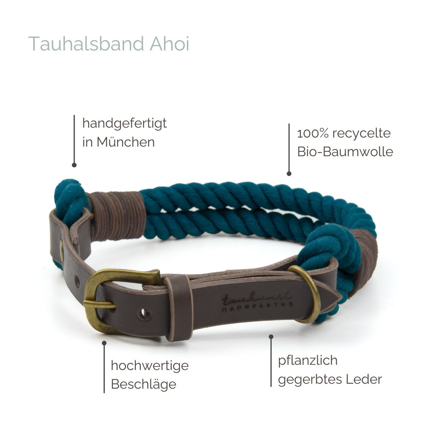 Tauhalsband 'Ahoi‘ Petrol Tauhalsband 'Ahoi‘ Petrol