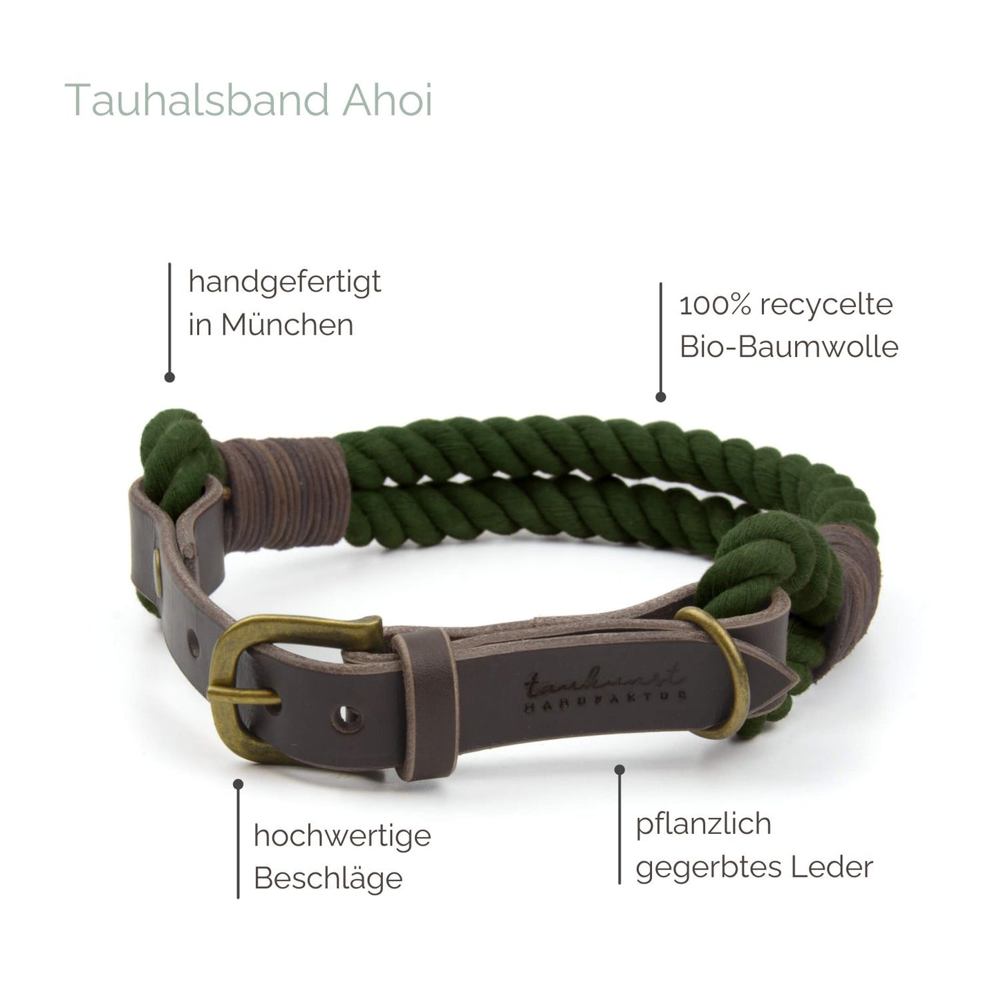 Tauhalsband 'Ahoi' Waldgrün Tauhalsband 'Ahoi' Waldgrün