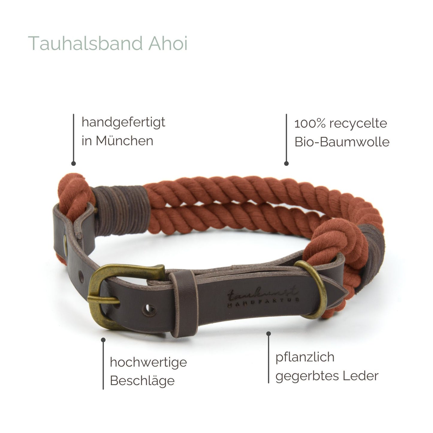 Tauhalsband 'Ahoi' Ziegelrot Tauhalsband 'Ahoi' Ziegelrot