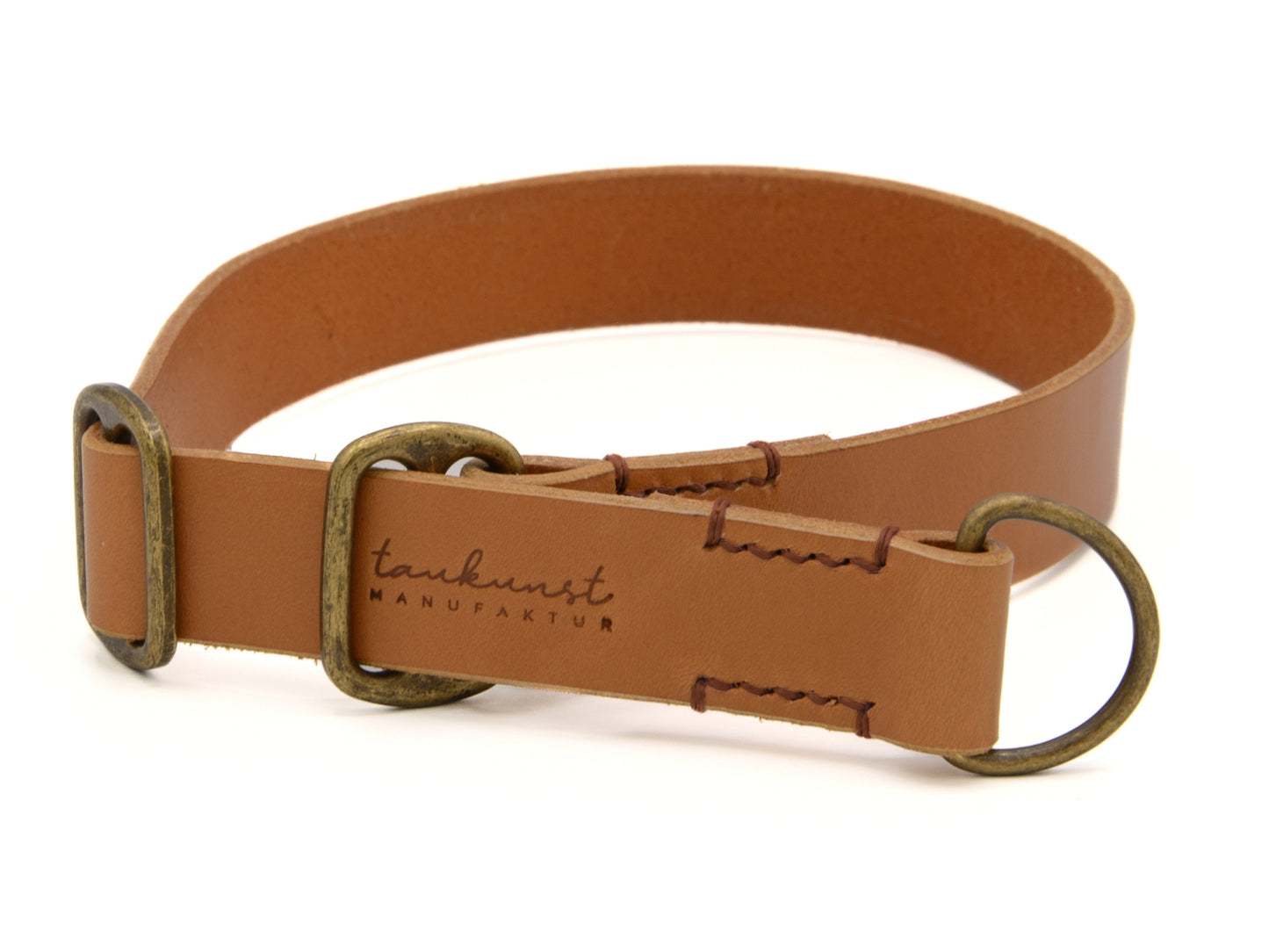 Zugstopp Lederhalsband 'Waldgeist' Cognac Zugstopp Lederhalsband 'Waldgeist' Cognac