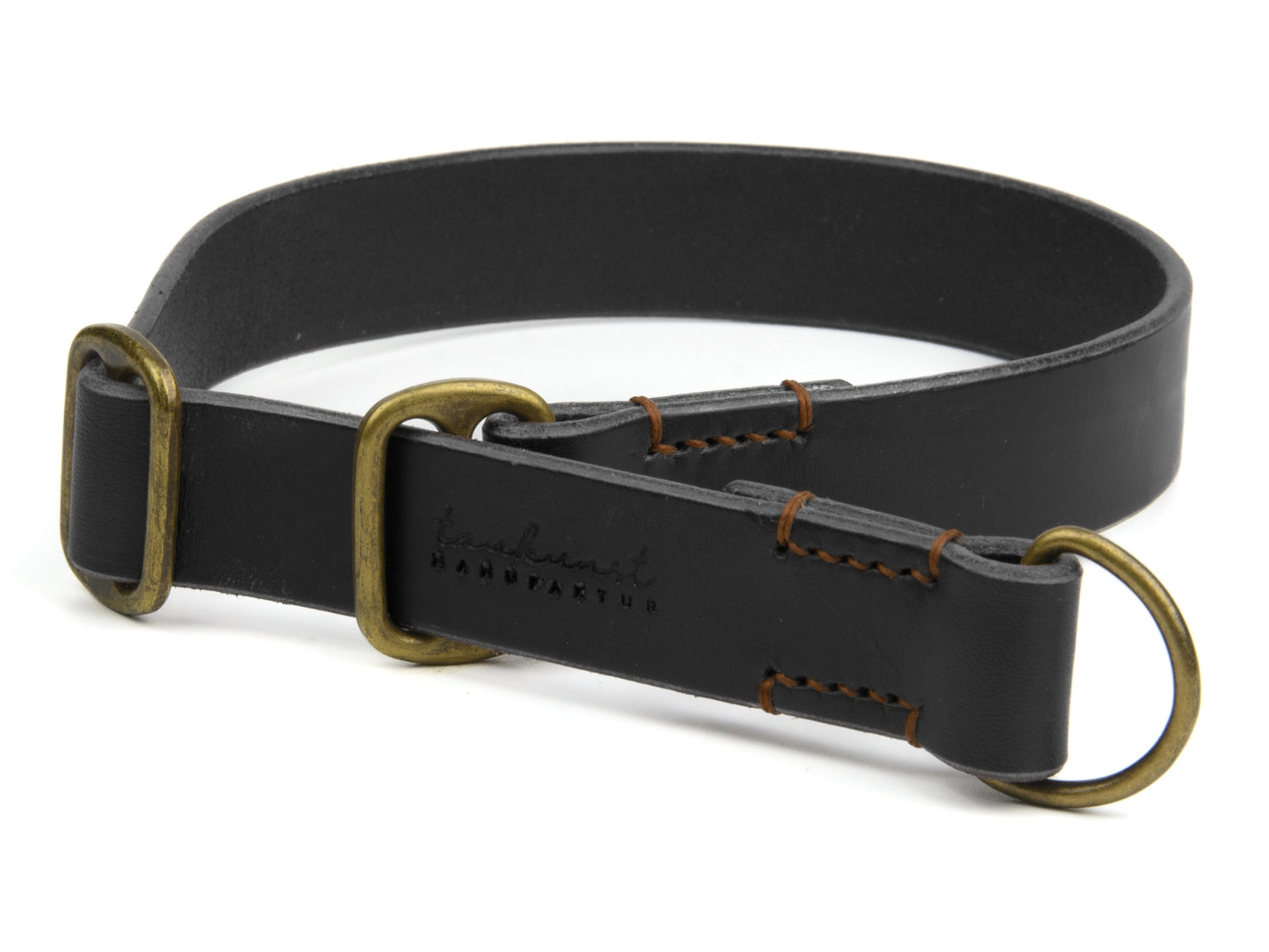 Zugstopp Lederhalsband 'Waldgeist' Schwarz Zugstopp Lederhalsband 'Waldgeist' Schwarz