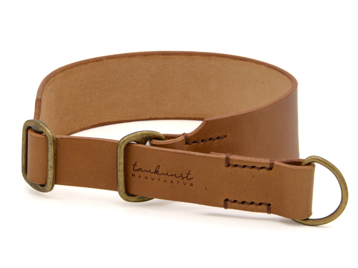 Zugstopp Lederhalsband 'Waldgeist' Camel Zugstopp Lederhalsband 'Waldgeist' Camel