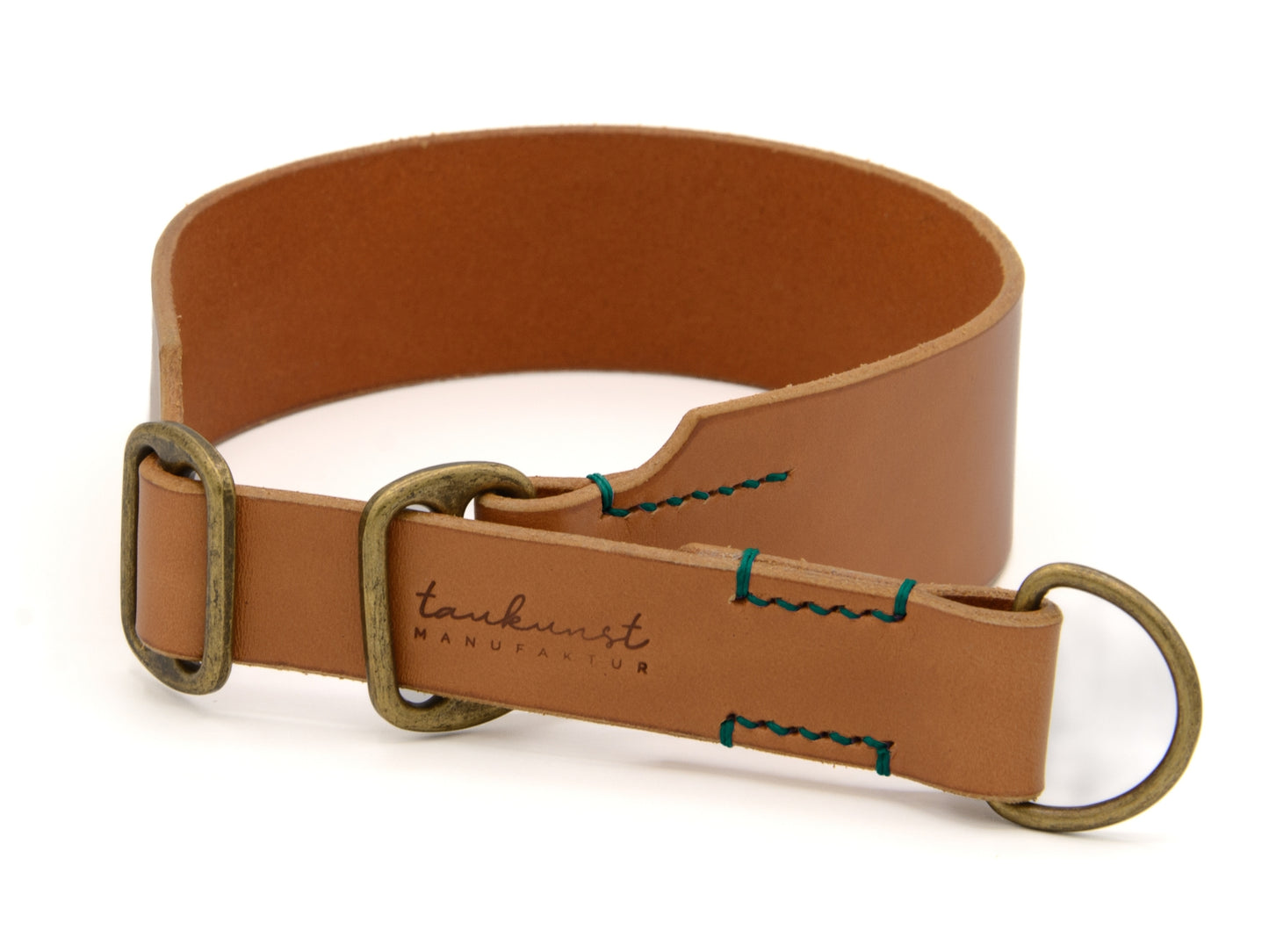 Zugstopp Lederhalsband 'Waldgeist' Cognac Zugstopp Lederhalsband 'Waldgeist' Cognac