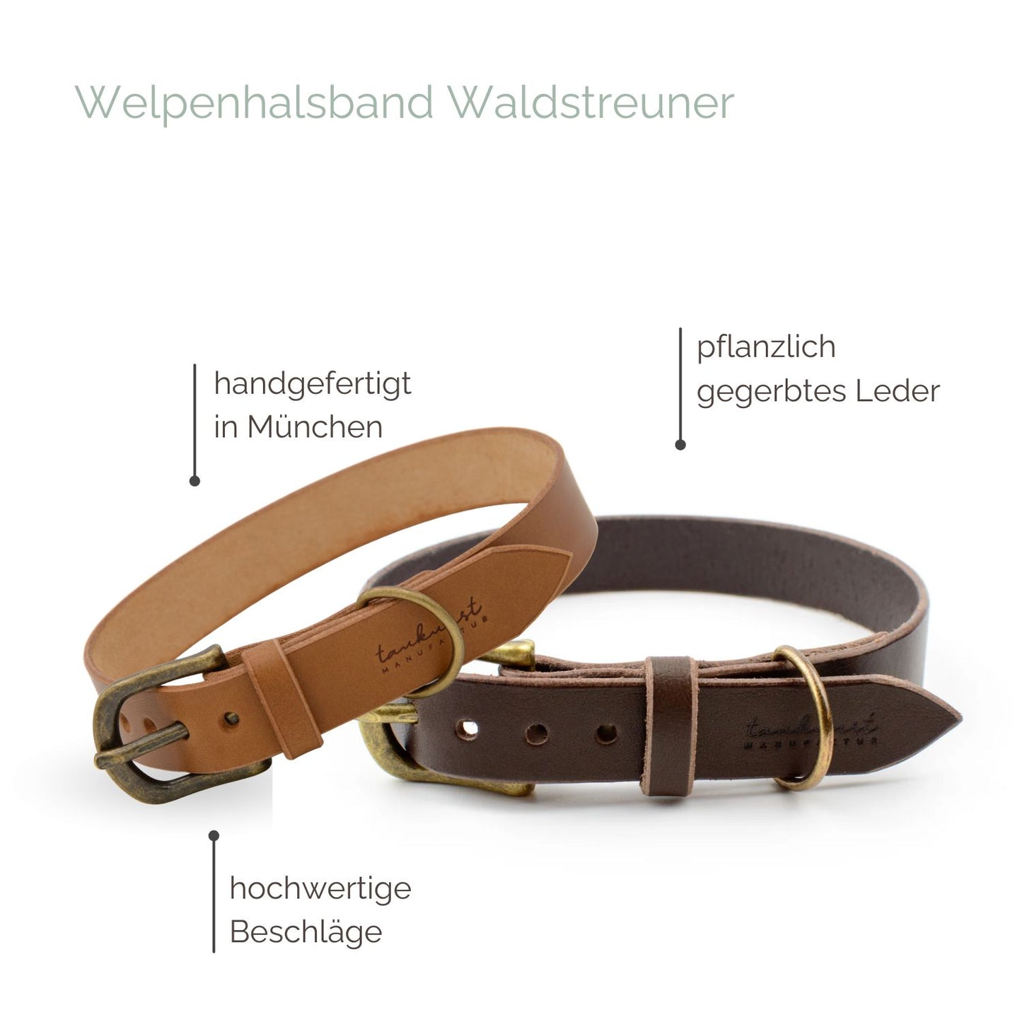 Welpenhalsband Leder 'Waldstreuner' Welpenhalsband Leder 'Waldstreuner'