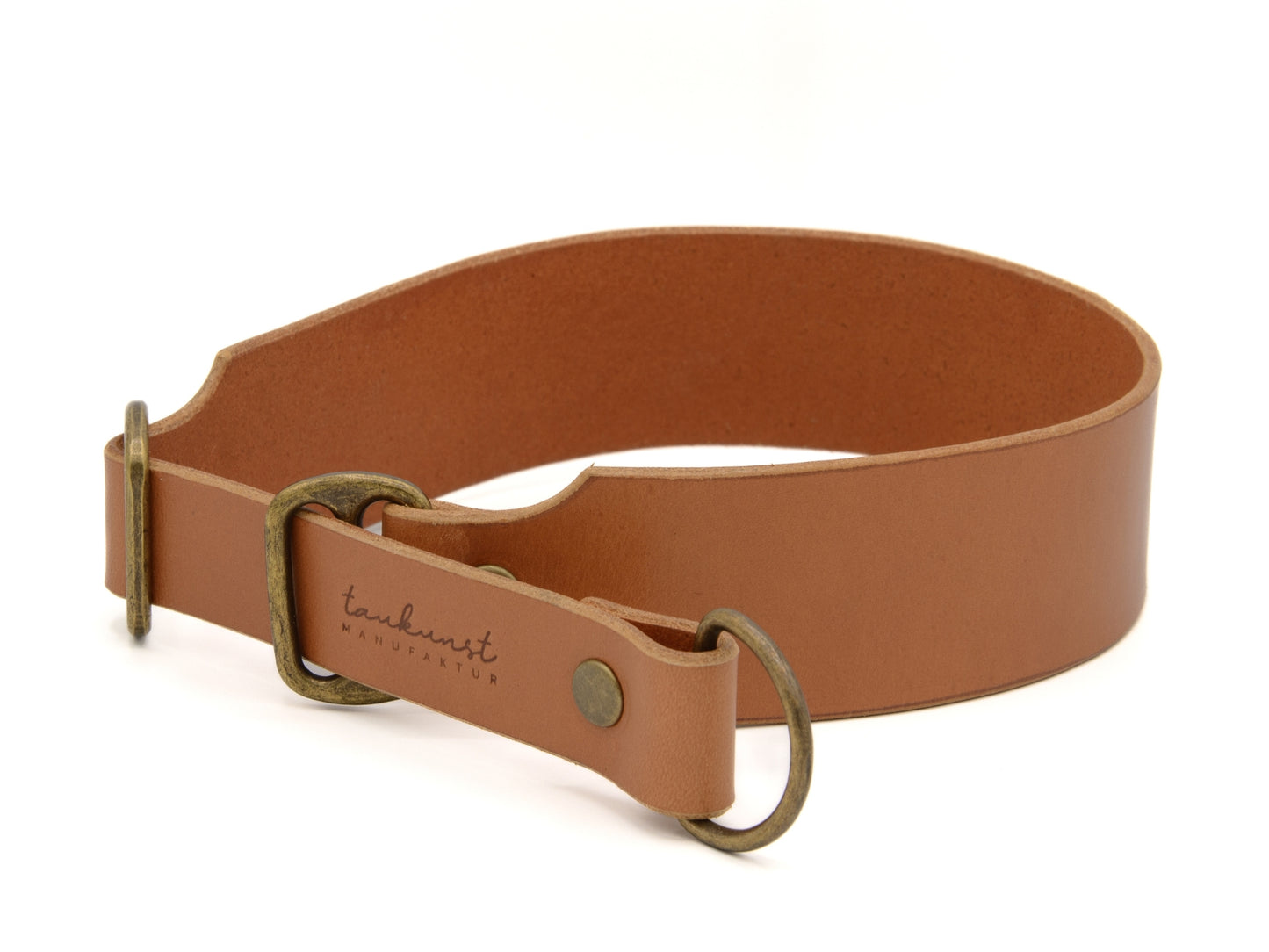 Zugstopp Lederhalsband 'Waldstreuner' Cognac Zugstopp Lederhalsband 'Waldstreuner' Cognac
