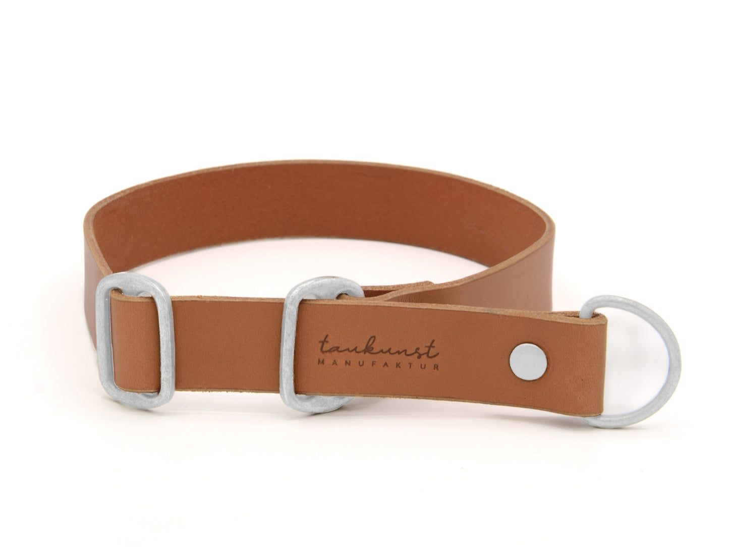 Zugstopp-Lederhalsband 'Waldstreuner' Cognac Zugstopp-Lederhalsband 'Waldstreuner' Cognac