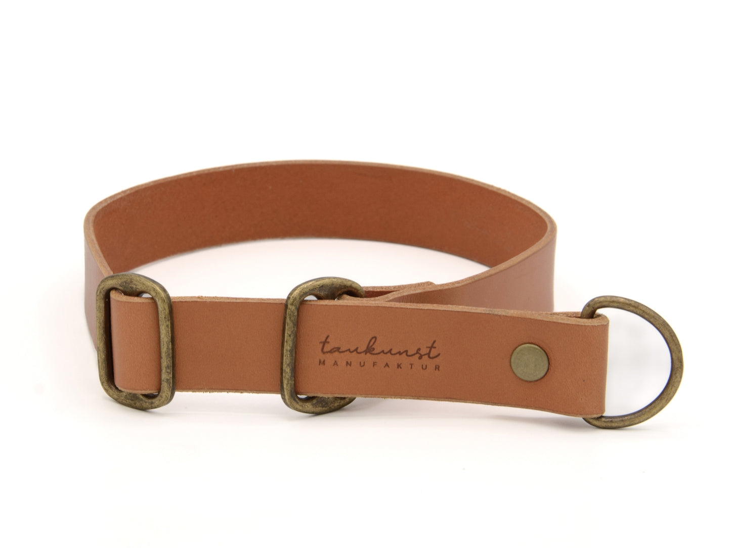 Zugstopp Lederhalsband 'Waldstreuner' Cognac Zugstopp Lederhalsband 'Waldstreuner' Cognac