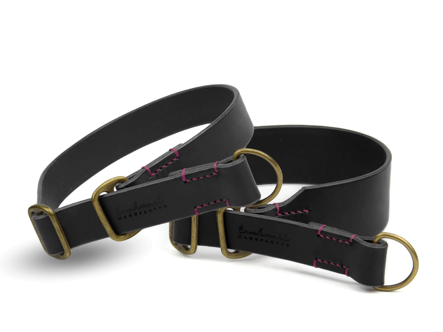 Zugstopp Lederhalsband 'Waldgeist' Schwarz Zugstopp Lederhalsband 'Waldgeist' Schwarz