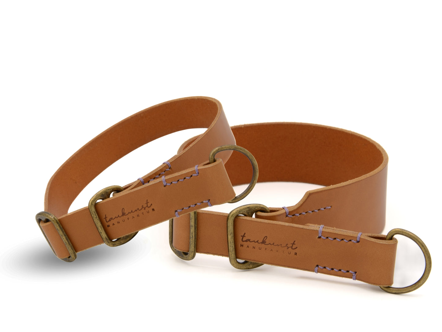 Zugstopp Lederhalsband 'Waldgeist' Cognac Zugstopp Lederhalsband 'Waldgeist' Cognac