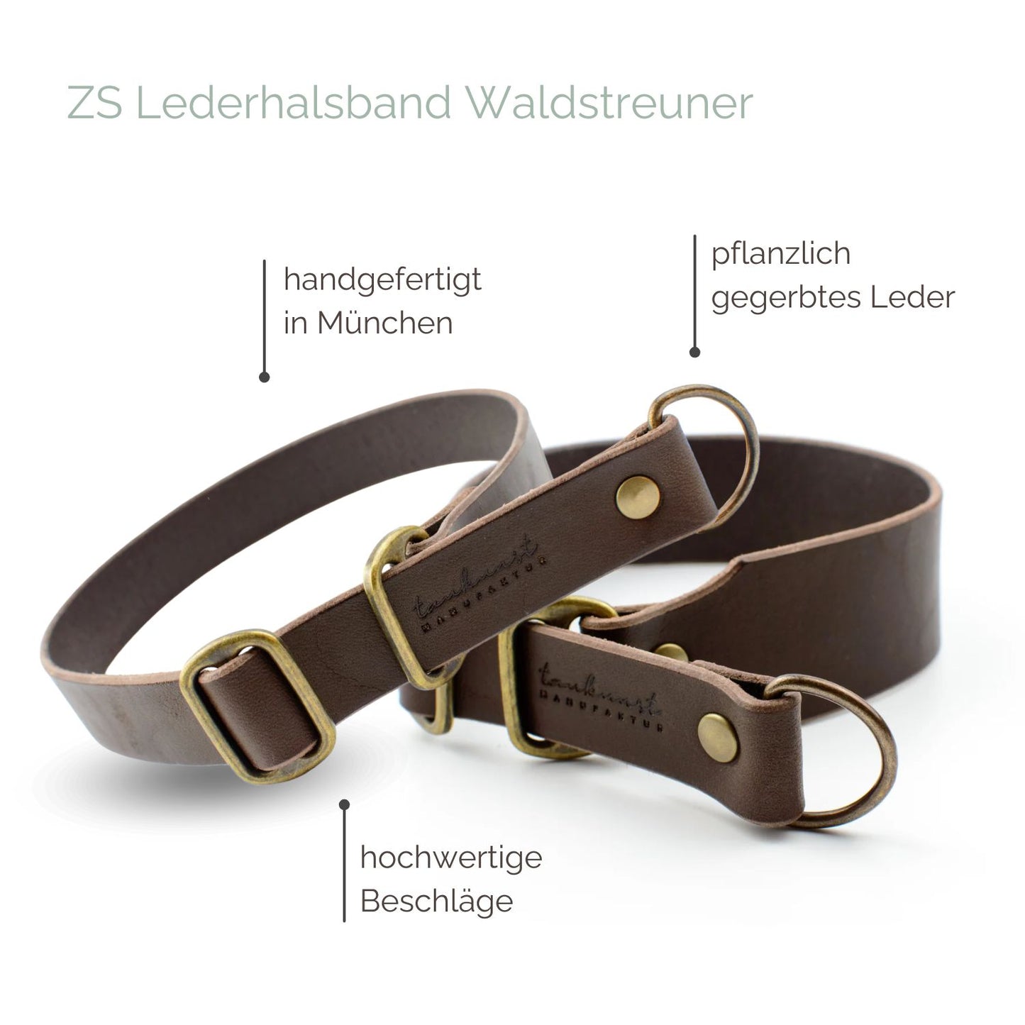 Zugstopp Lederhalsband 'Waldstreuner' Dunkelbraun Zugstopp Lederhalsband 'Waldstreuner' Dunkelbraun
