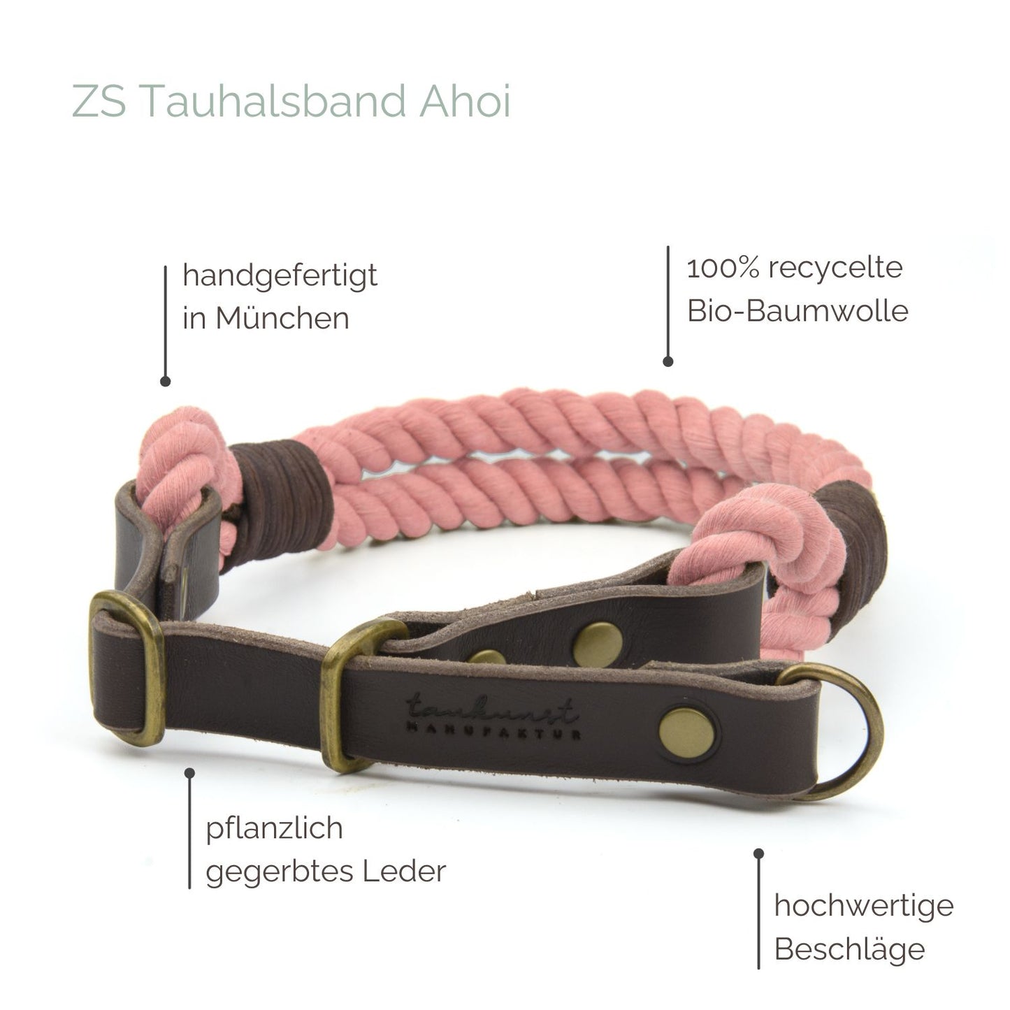 Zugstopp Tauhalsband 'Ahoi' Altrosa Zugstopp Tauhalsband 'Ahoi' Altrosa