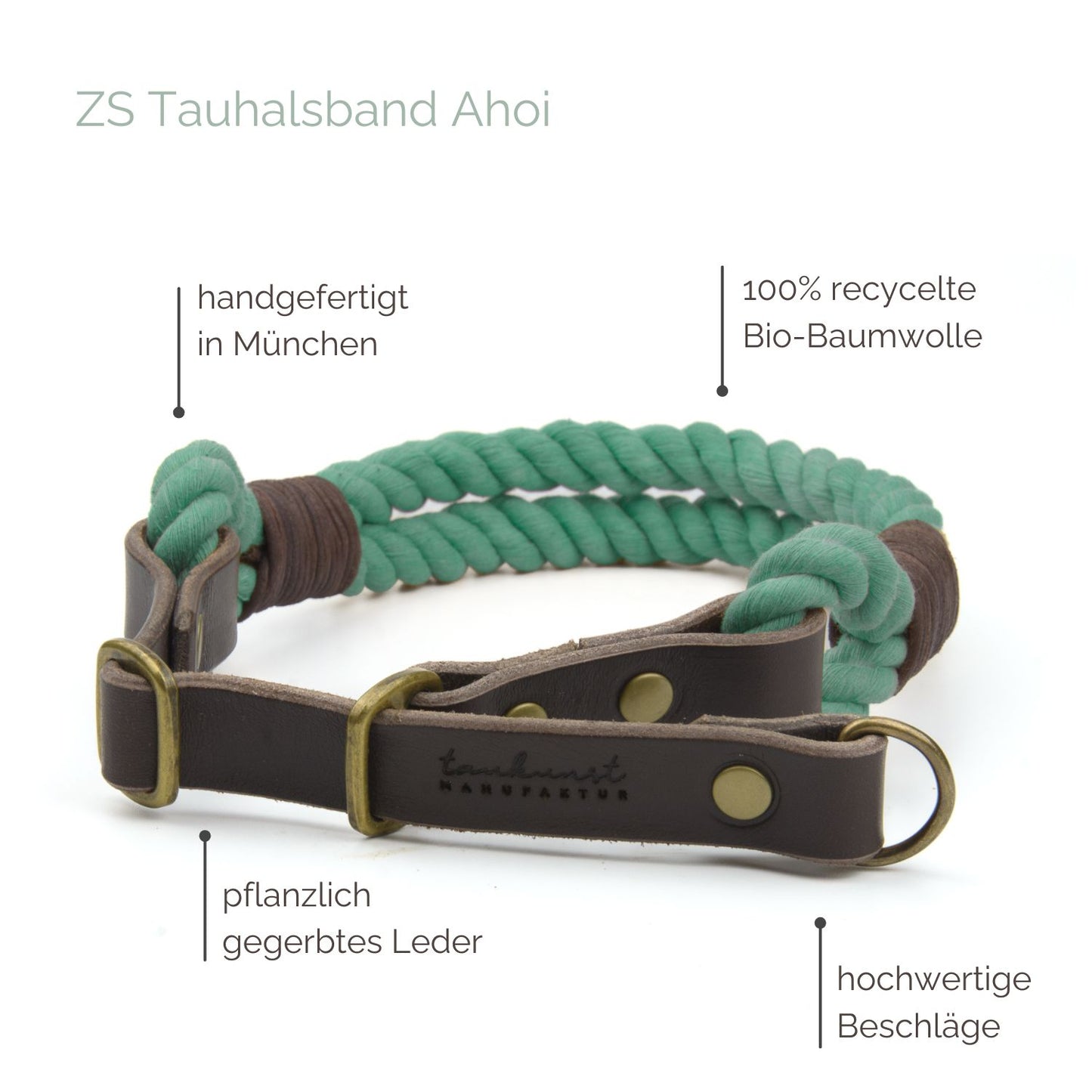 Zugstopp Tauhalsband 'Ahoi' Mint Zugstopp Tauhalsband 'Ahoi' Mint