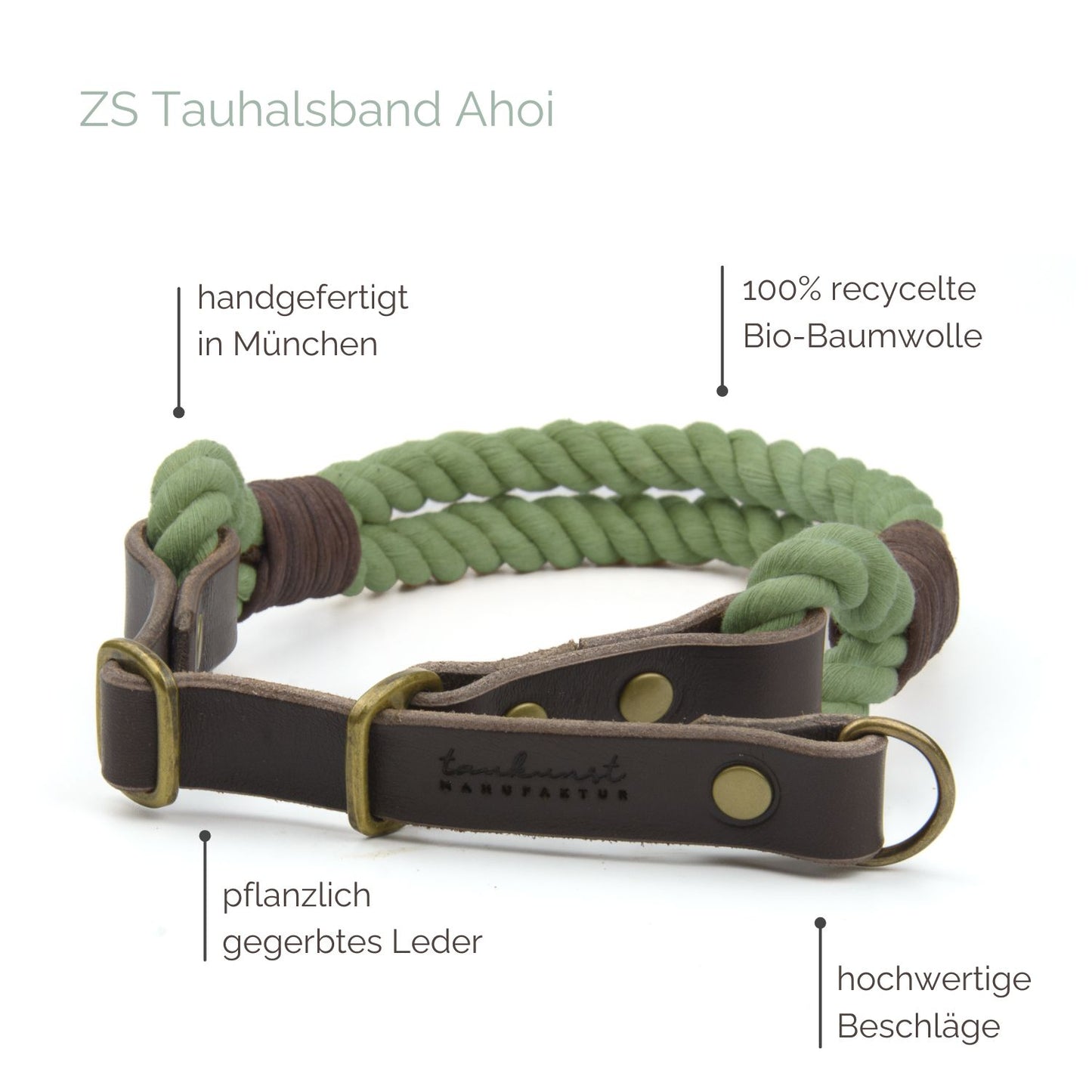Zugstopp Tauhalsband 'Ahoi' Salbei Zugstopp Tauhalsband 'Ahoi' Salbei