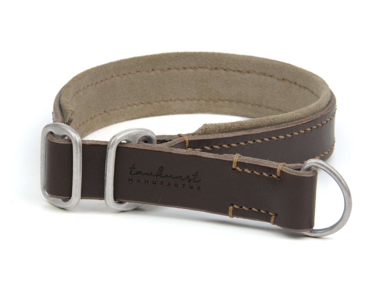 Zugstopp Lederhalsband 'Wildfang' Dunkelbraun Zugstopp Lederhalsband 'Wildfang' Dunkelbraun
