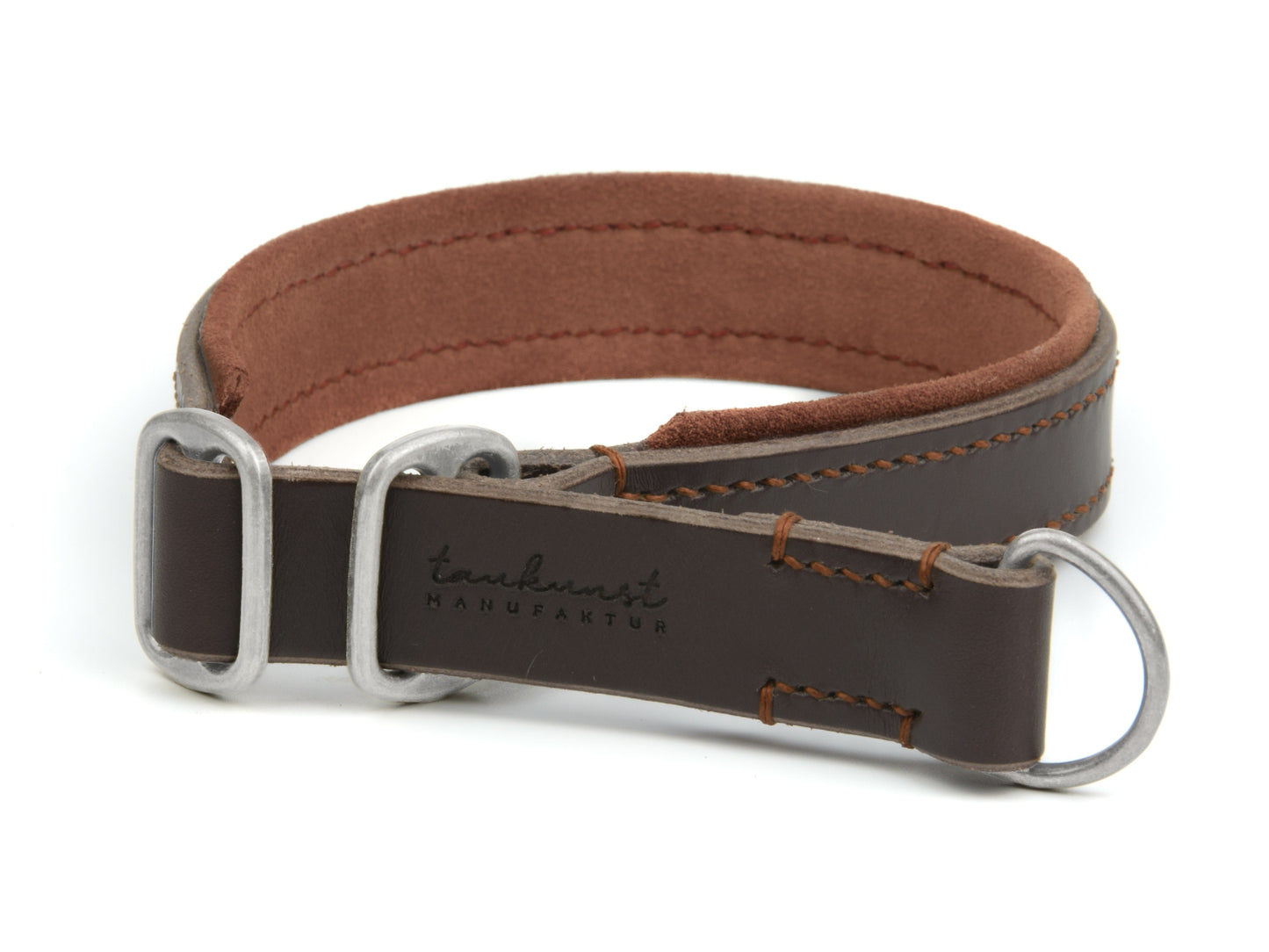 Zugstopp Lederhalsband 'Wildfang' Dunkelbraun Zugstopp Lederhalsband 'Wildfang' Dunkelbraun