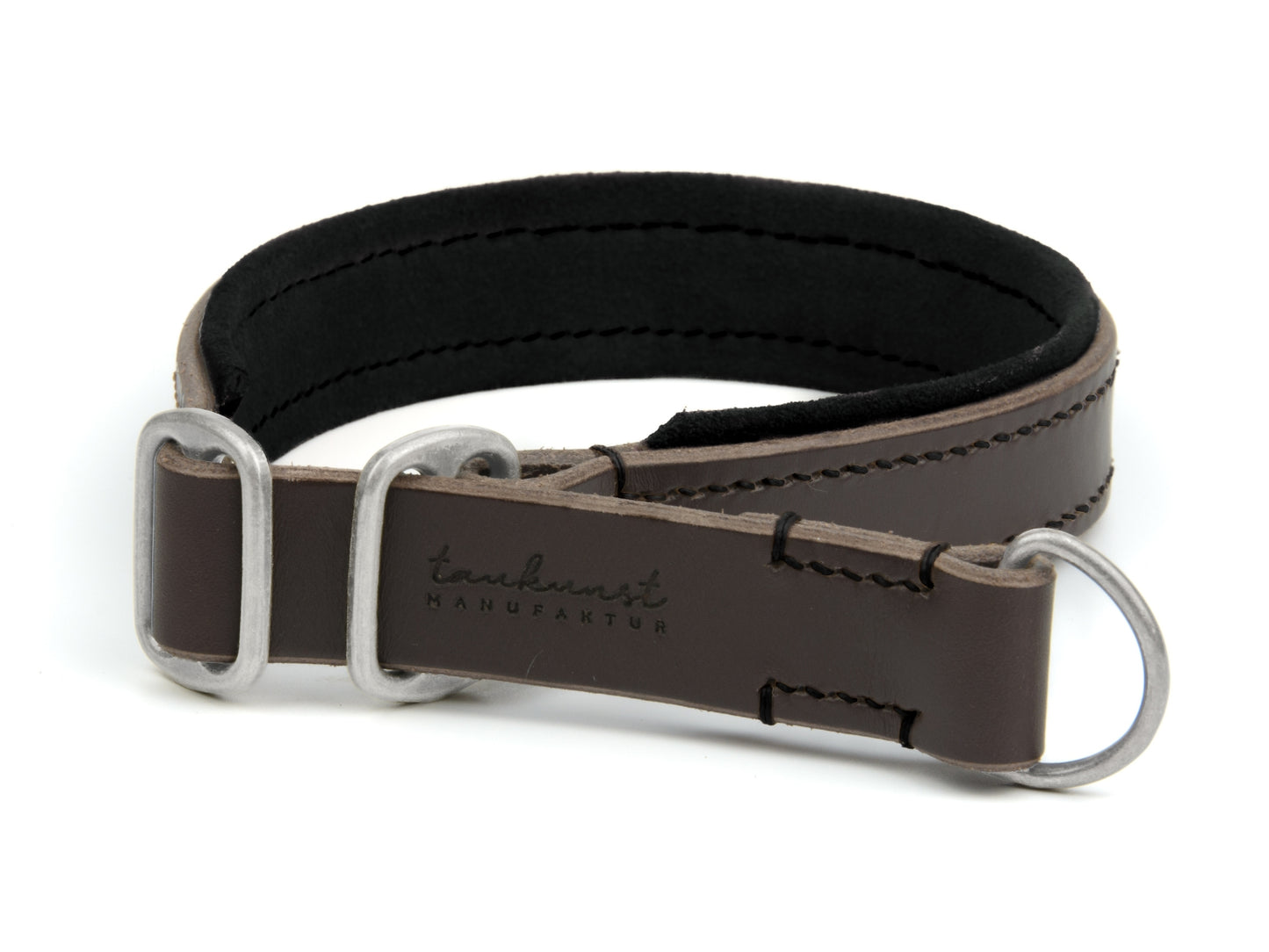 Zugstopp Lederhalsband 'Wildfang' Dunkelbraun Zugstopp Lederhalsband 'Wildfang' Dunkelbraun