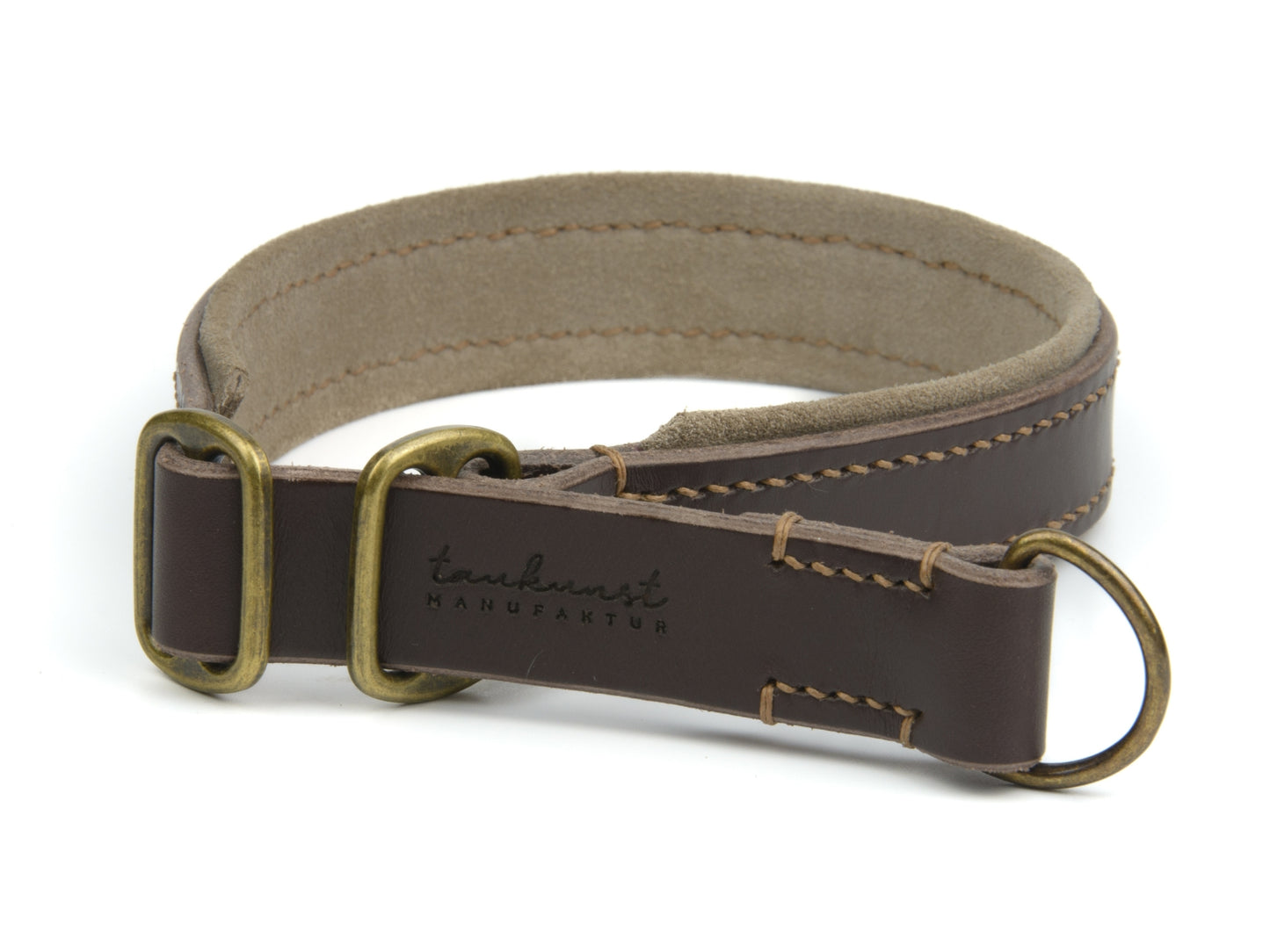 Zugstopp Lederhalsband 'Wildfang' Dunkelbraun Zugstopp Lederhalsband 'Wildfang' Dunkelbraun