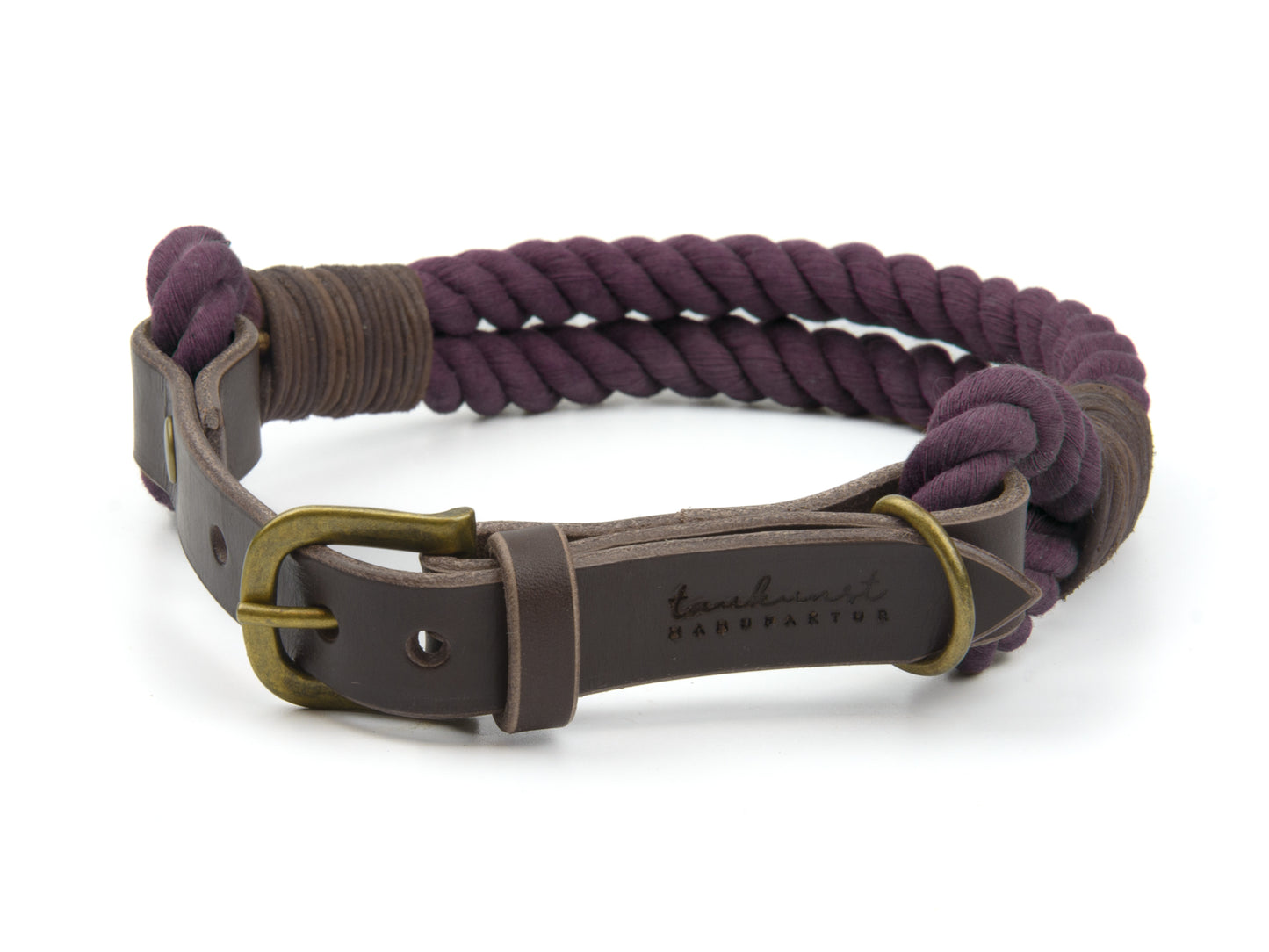 Hundehalsband aus Tau in Bordeaux Hundehalsband aus Tau in Bordeaux